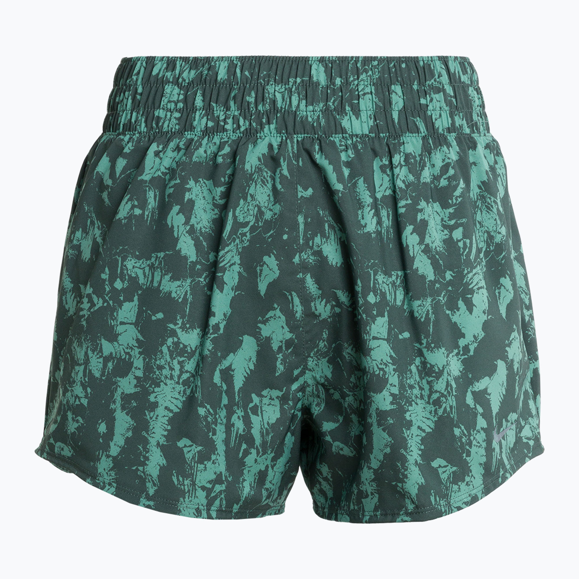 Pantaloncini donna Nike One Dri-Fit a vita alta con slip 3" verde vintage / bicoastal / nero (L) (One Dri-Fit High-Waisted 3" Brief-Lined FZ3473-338)