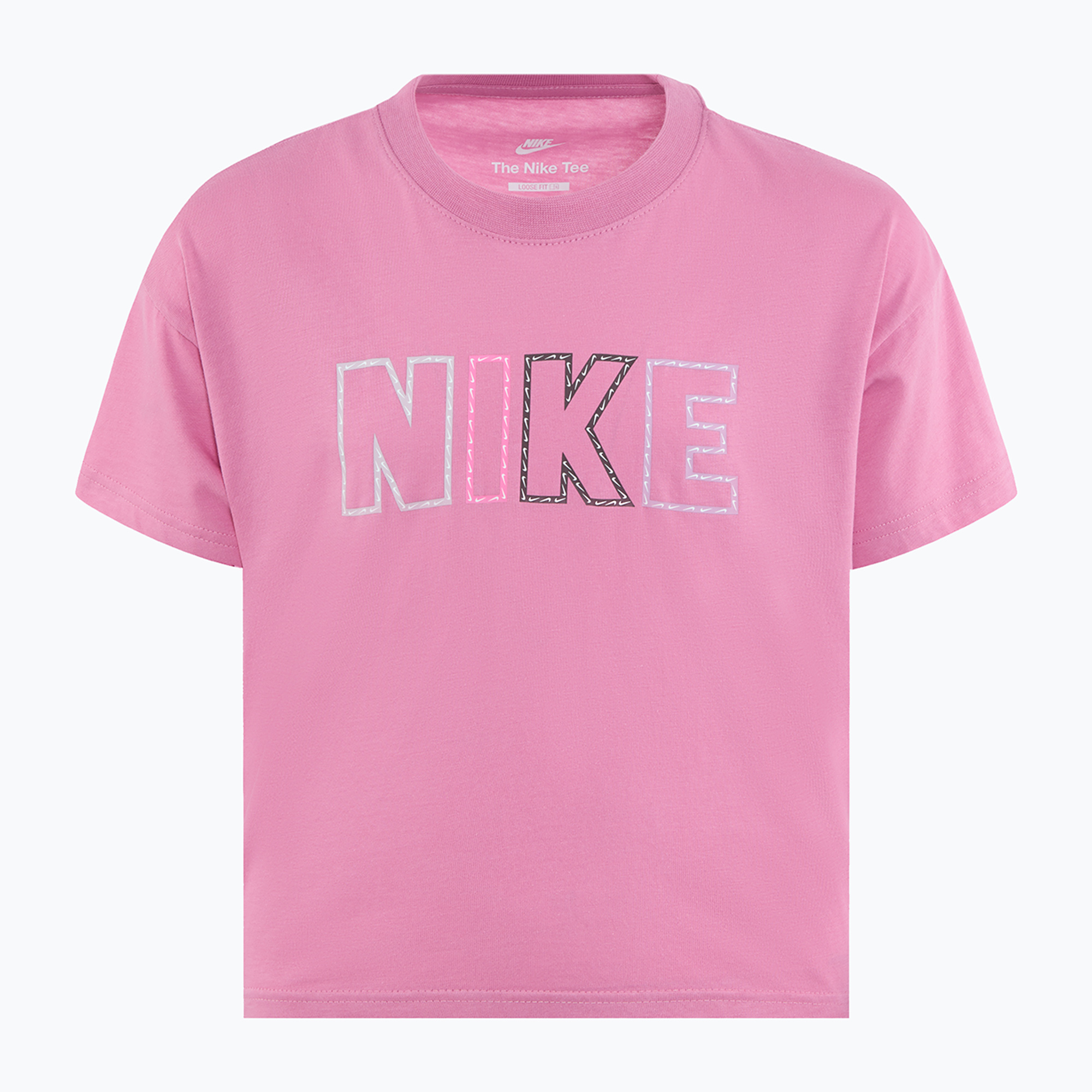 Maglietta Nike Sportswear Essential magic flamingo da bambino (M) (Sportswear Essential FZ5561-646)