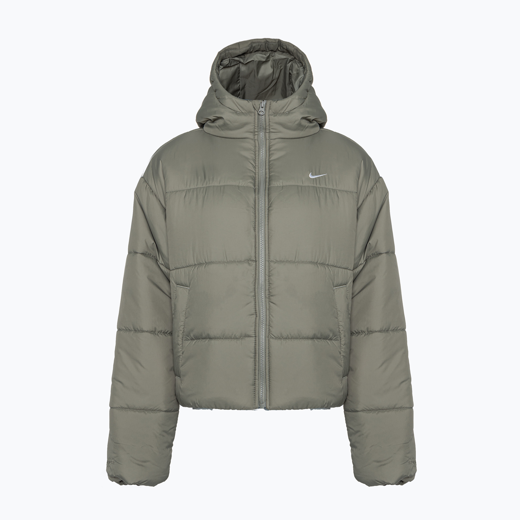 Piumino Nike Sportswear Classic Puffer Therma-Fit da donna, colore bianco/esercito chiaro (S) (Sportswear Classic Puffer Therma-Fit FZ5899-321)