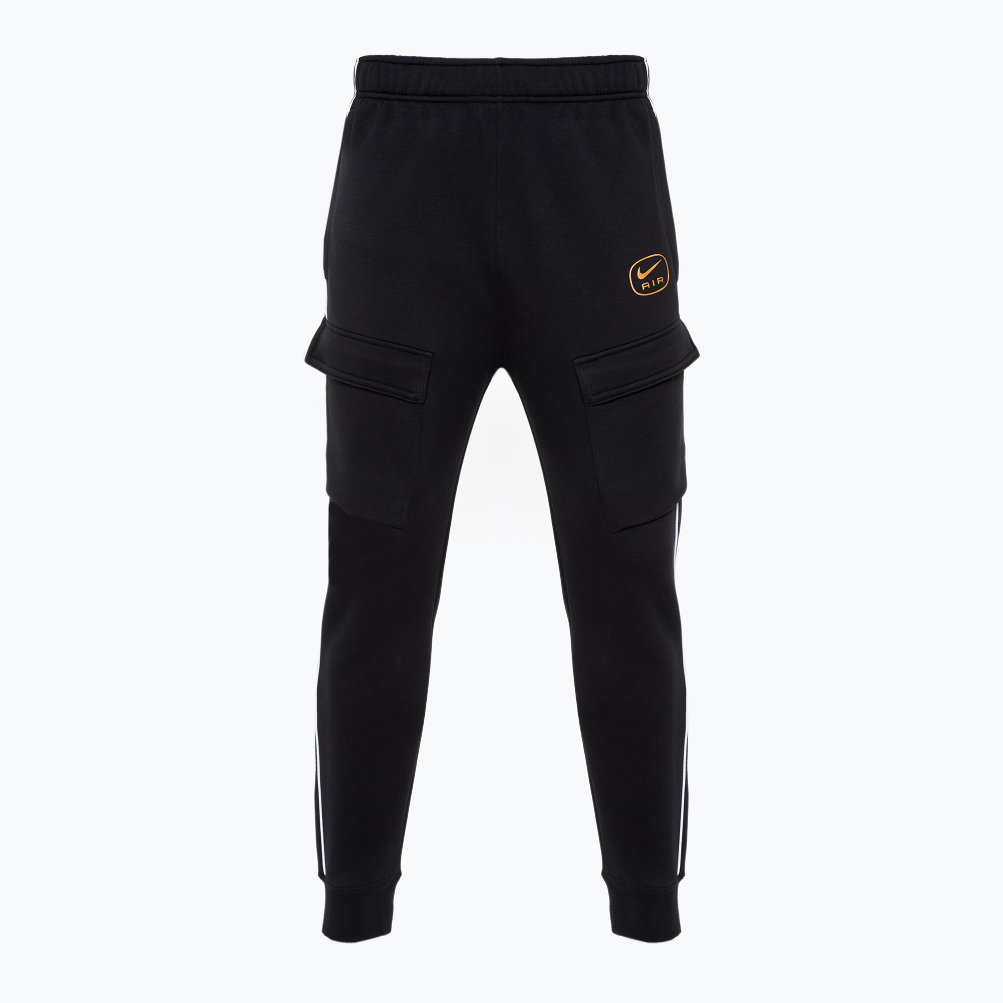 Pantaloni Nike Air Fleece Cargo da uomo nero/oro metallizzato (XL) (Air Fleece Cargo HM0180-010)