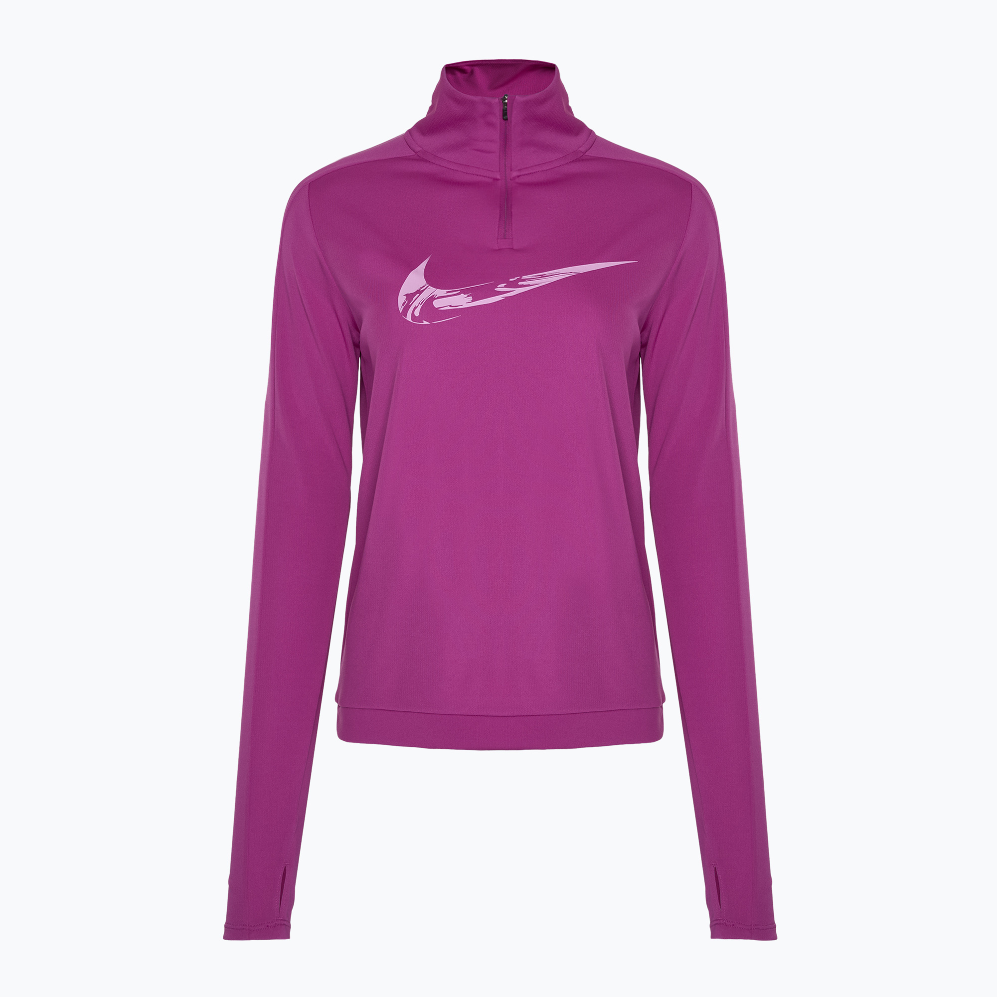 Felpa da running Nike Swoosh Dri-Fit HZ donna fucsia caldo / mango selvatico chiaro