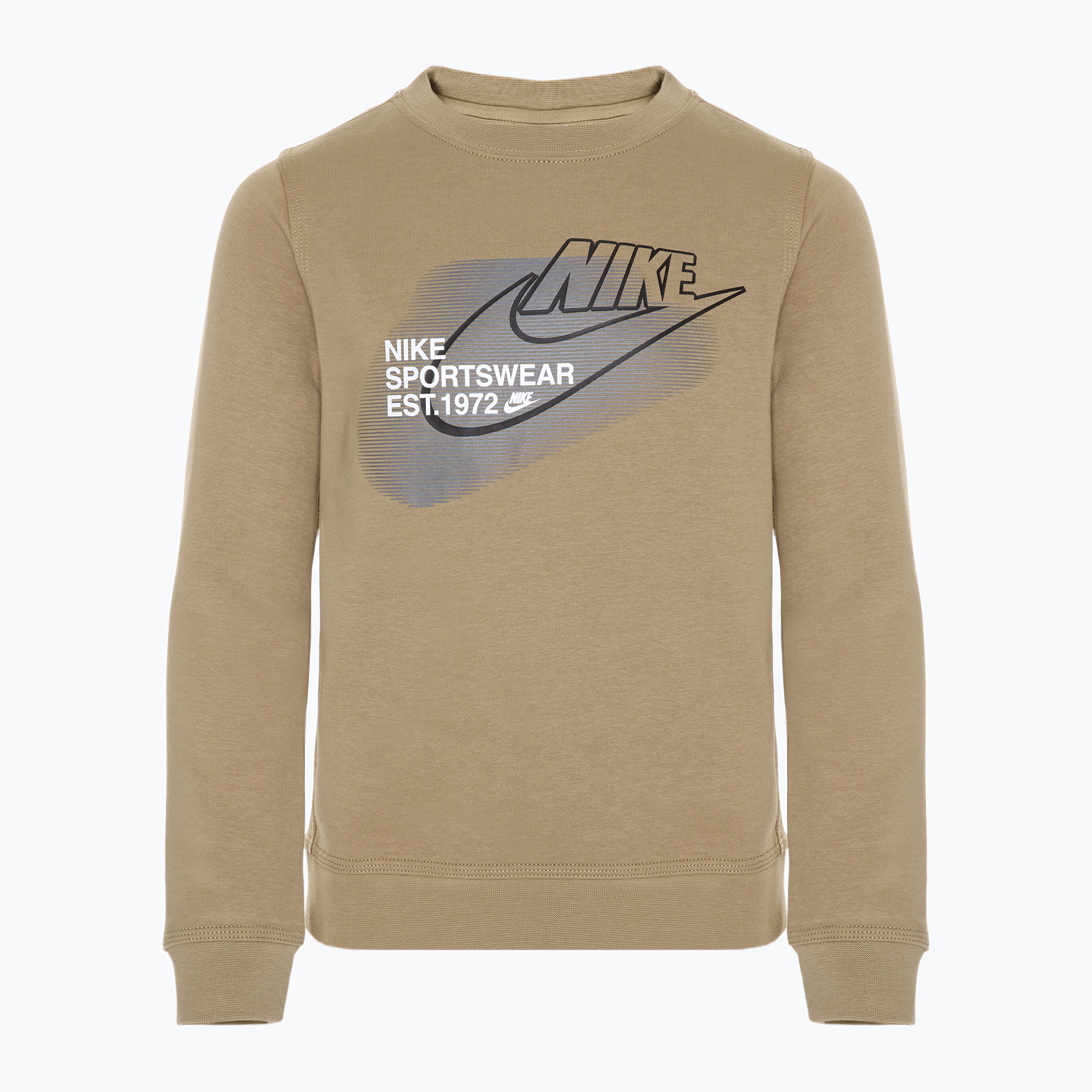 Felpa da bambino Nike Sportswear Standard Issue Crew-Neck color cachi (L) (Sportswear Standard Issue Crew-Neck HM4336-247)