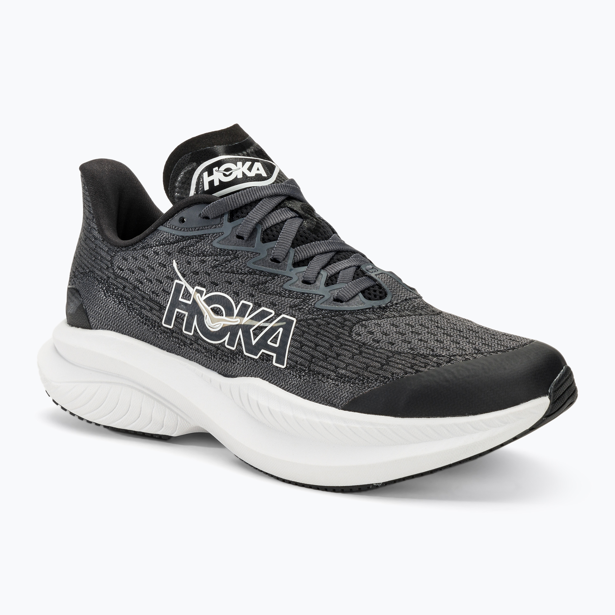 Scarpe da corsa HOKA Mach 6 bianco/nero per bambini (40 2/3 EU) (Mach 6 1147553-BWHT)
