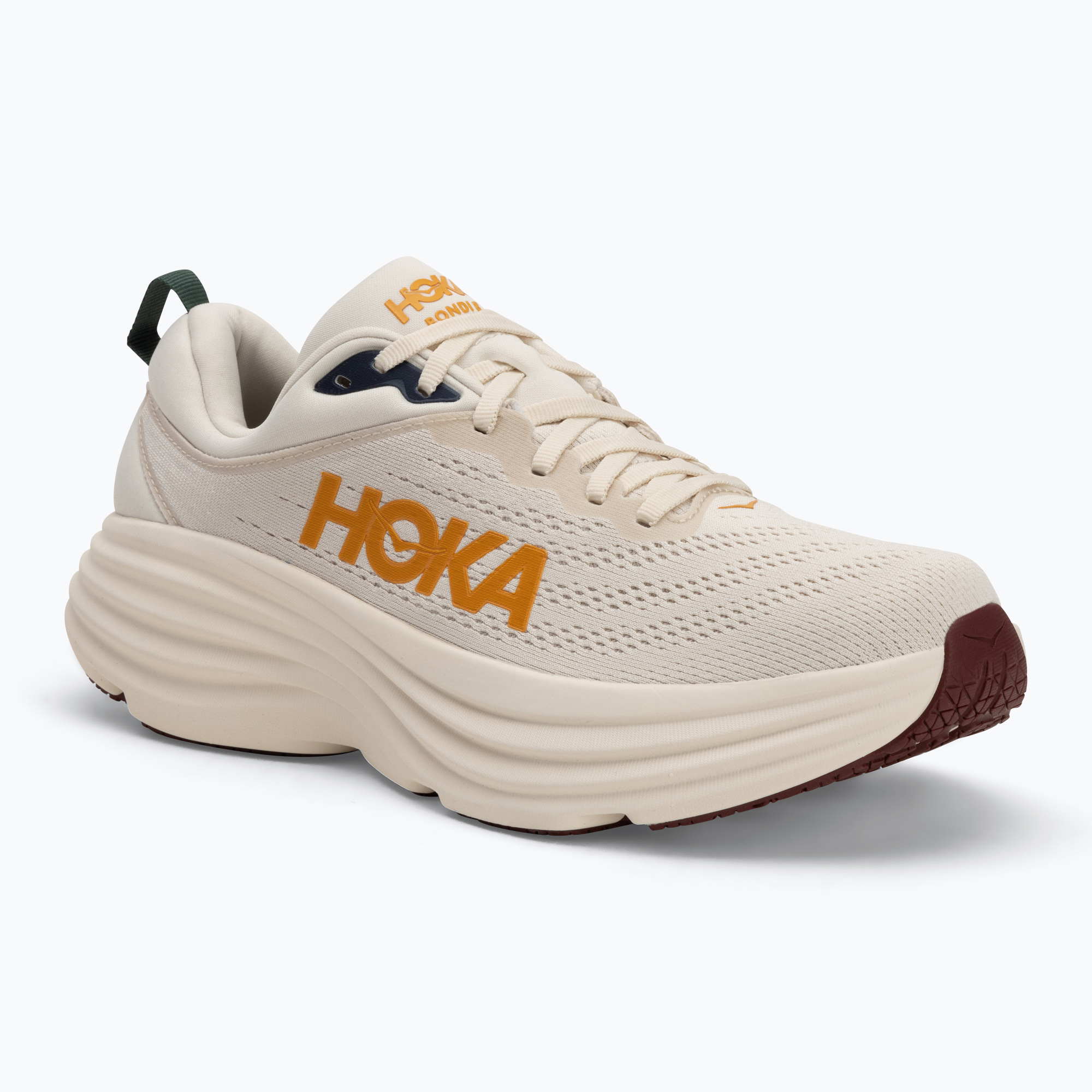HOKA Bondi 8 latte d'avena/barley scarpe da corsa da uomo (45 1/3 EU) (Bondi 8 1123202-OST)