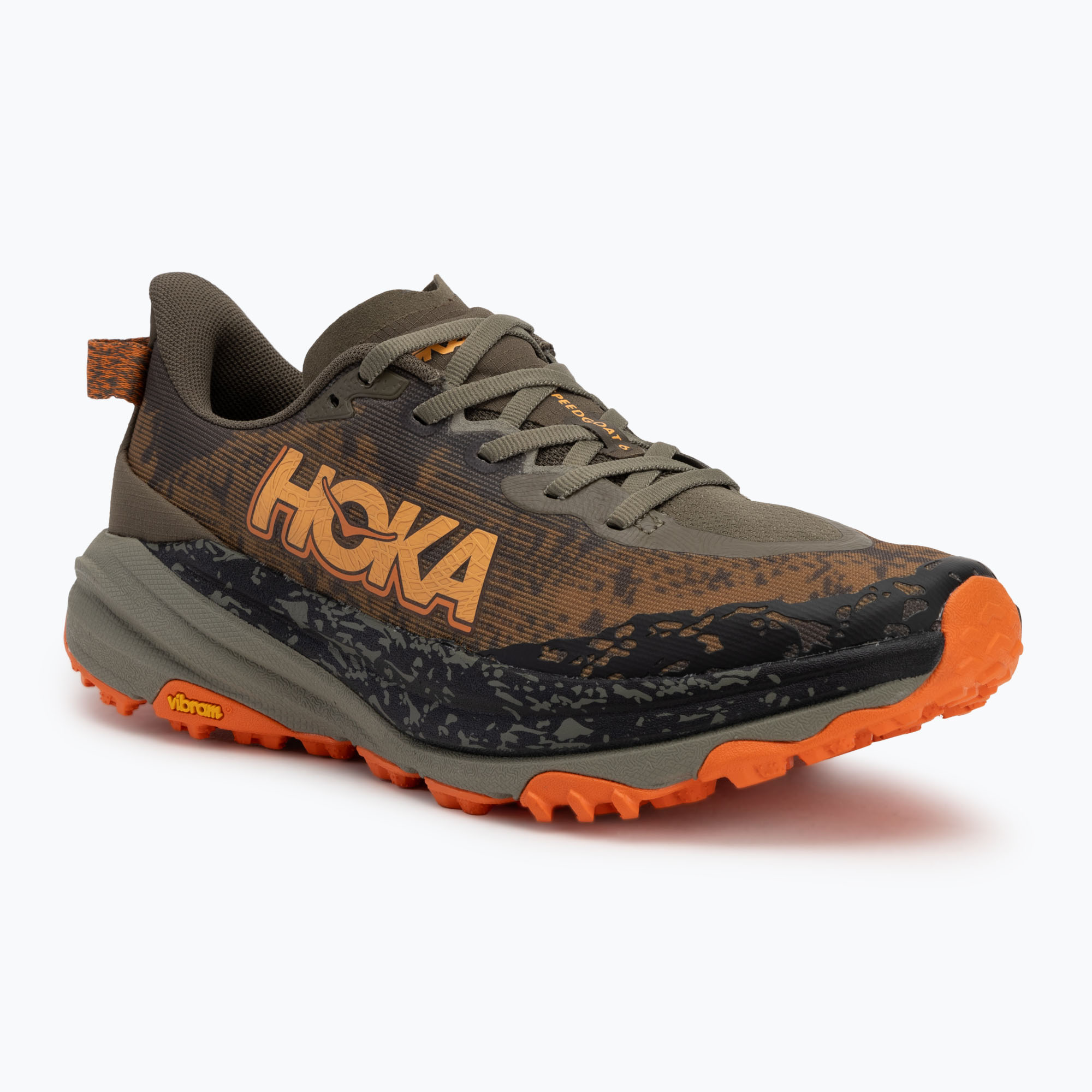 HOKA Speedgoat 6 scarpe da corsa uomo anique olive/squash (45 1/3 EU) (Speedgoat 6 1147791-AQL)