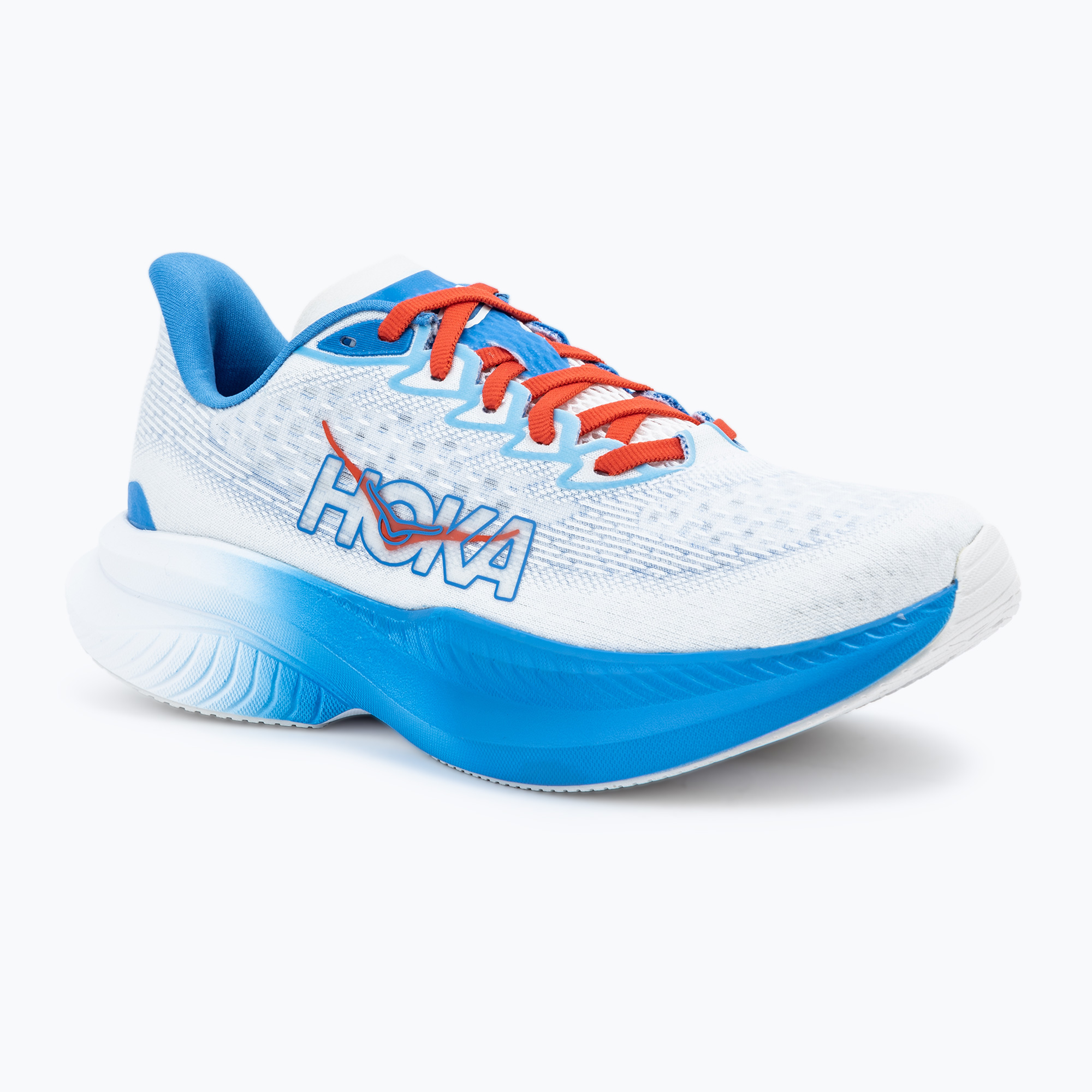 Scarpe da corsa da donna HOKA Mach 6 bianco/blu virtuale (38 EU) (Mach 6 1147810-WHTV)