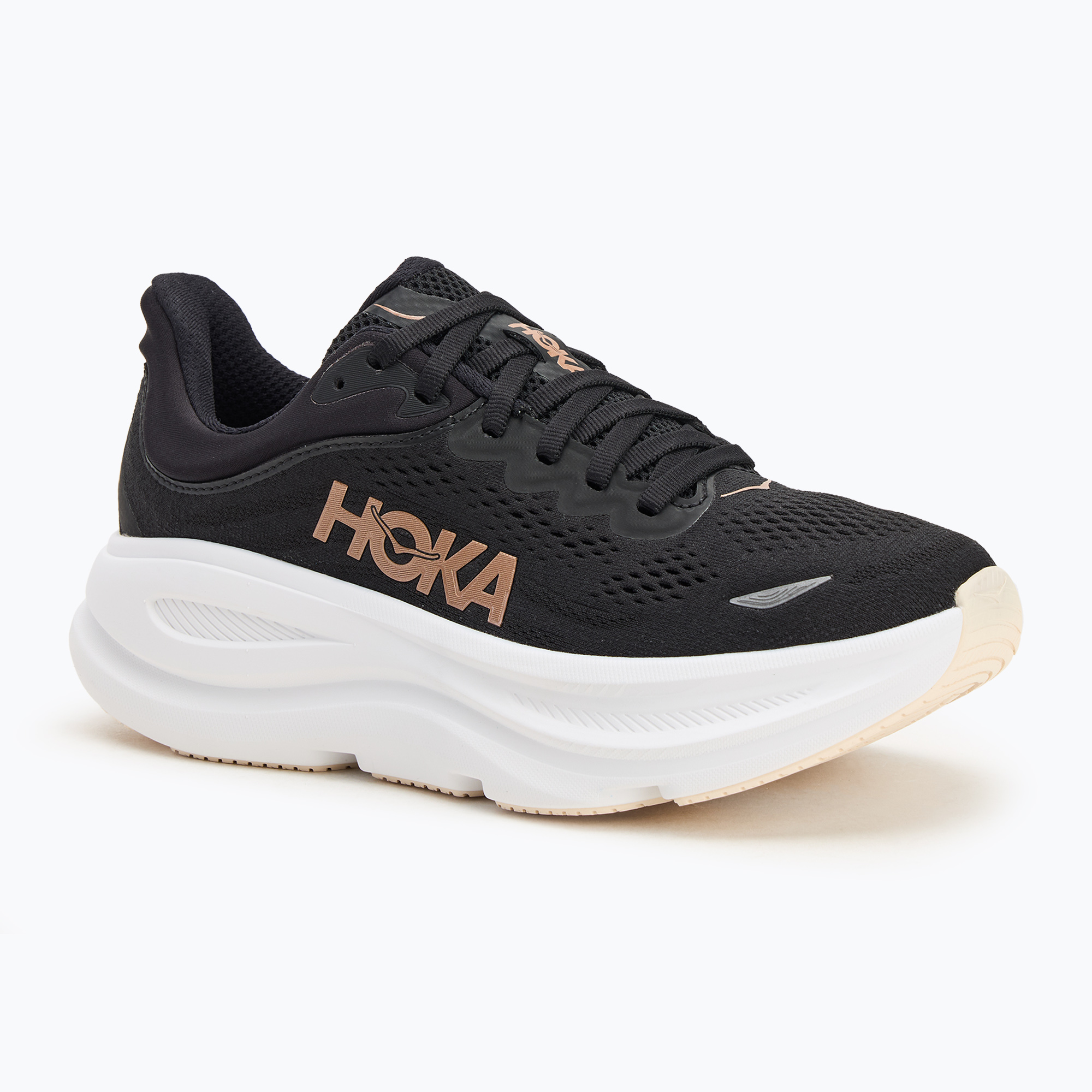 Scarpe da corsa da donna HOKA Bondi 9 nero/oro rosa (42 EU) (Bondi 9 1162012-BRGL)