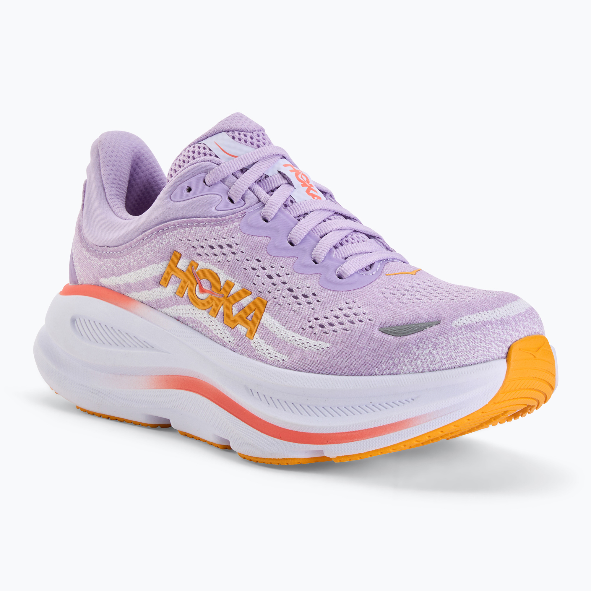 Scarpe da corsa da donna HOKA Bondi 9 Wide aster flower/starlight glow (36 2/3 EU) (Bondi 9 Wide 1162014-AGH)