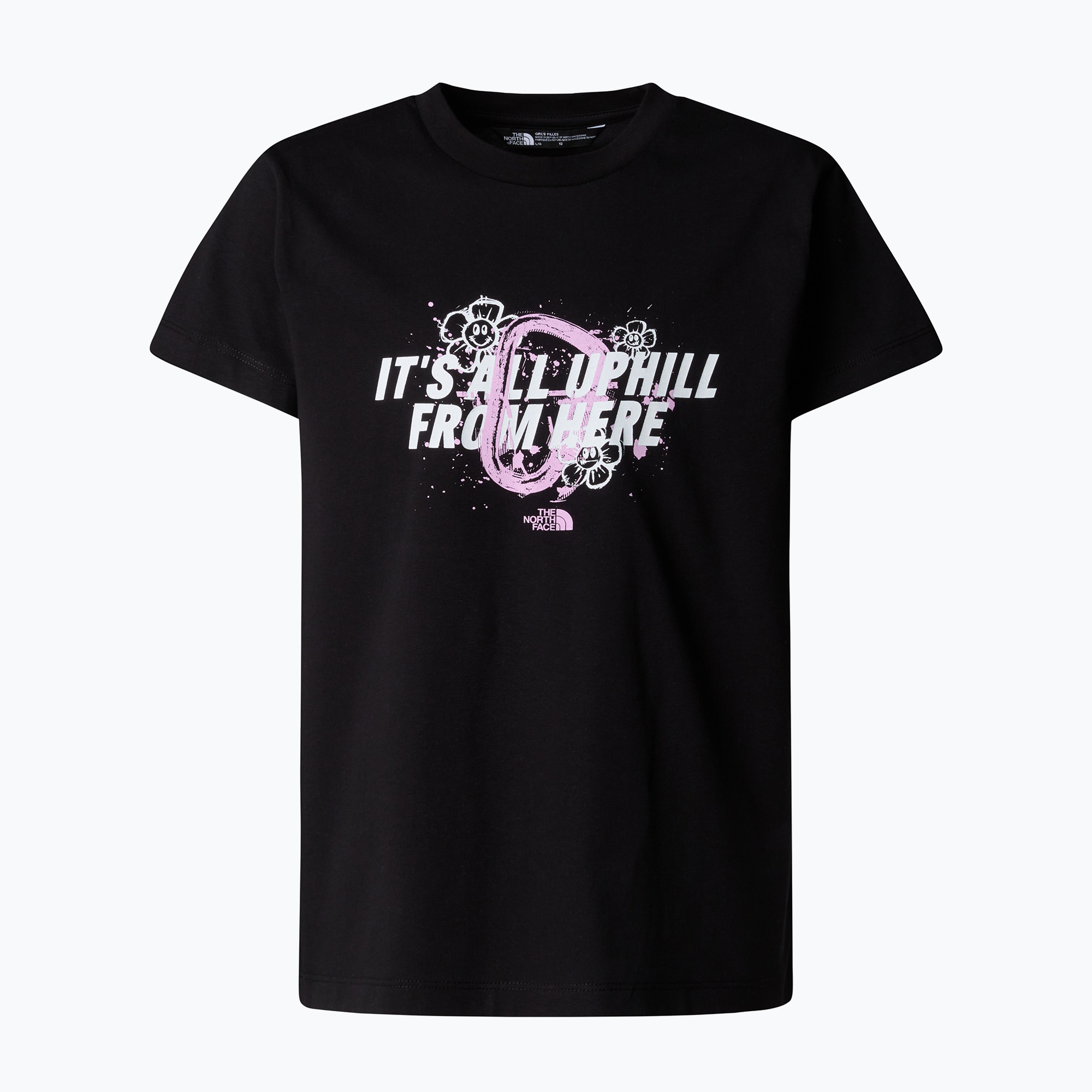 T-shirt per bambini The North Face Graphic Relaxed Tee tnf nero (S) (Graphic Relaxed Tee NF0A8AXFJK31)