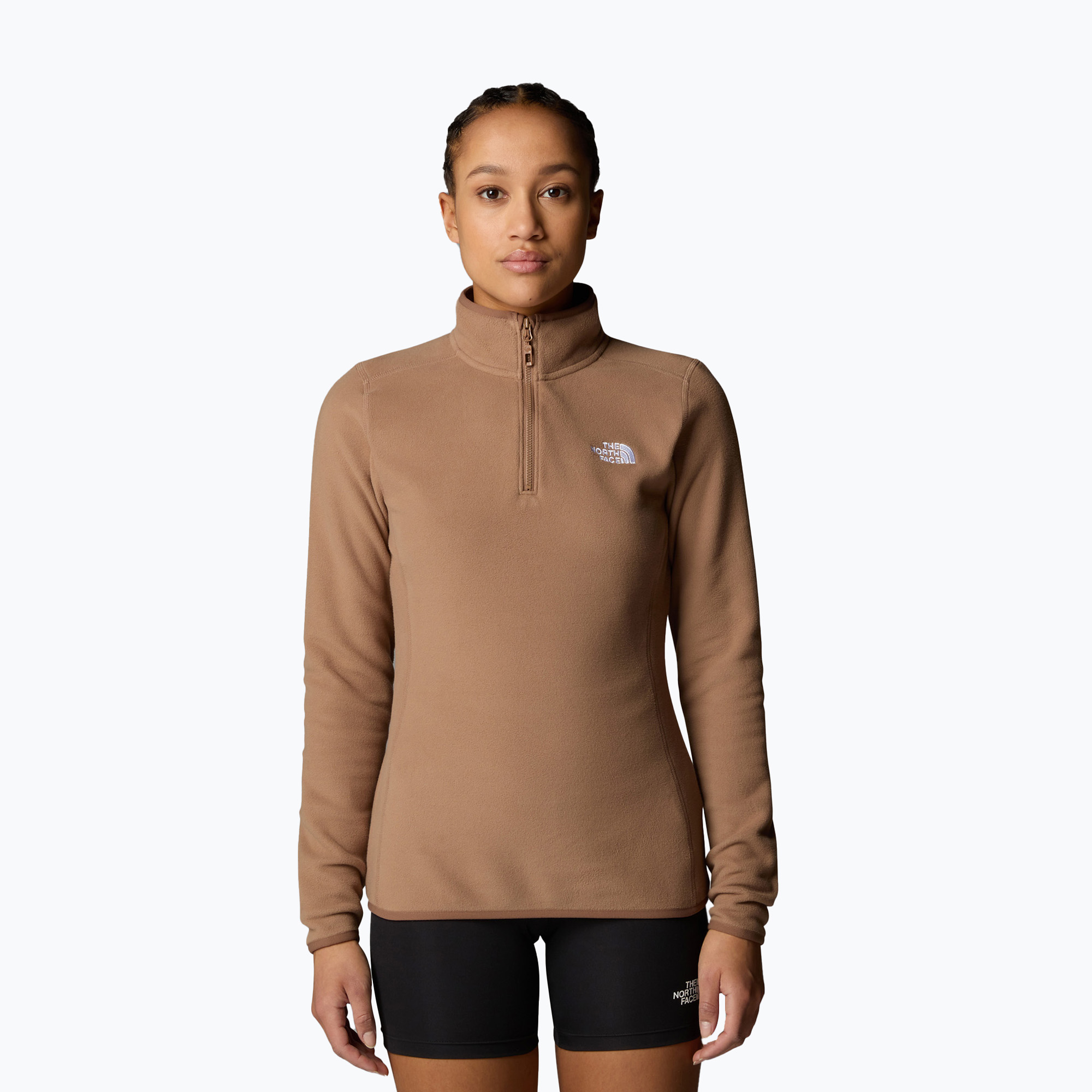 Felpa The North Face donna 100 Glacier 1/4 Zip latte