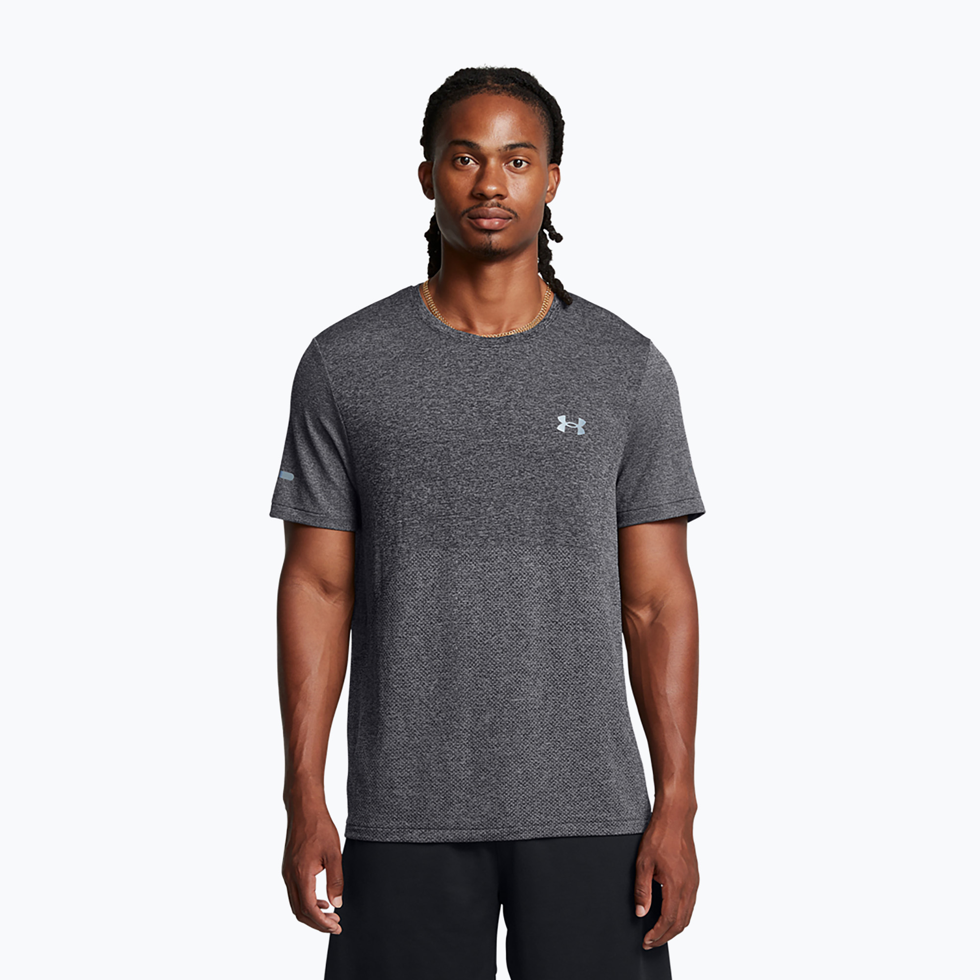 Maglietta da corsa Under Armour Seamless Stride tetra grigio/riflettente da uomo (S) (Seamless Stride 1375692-015)
