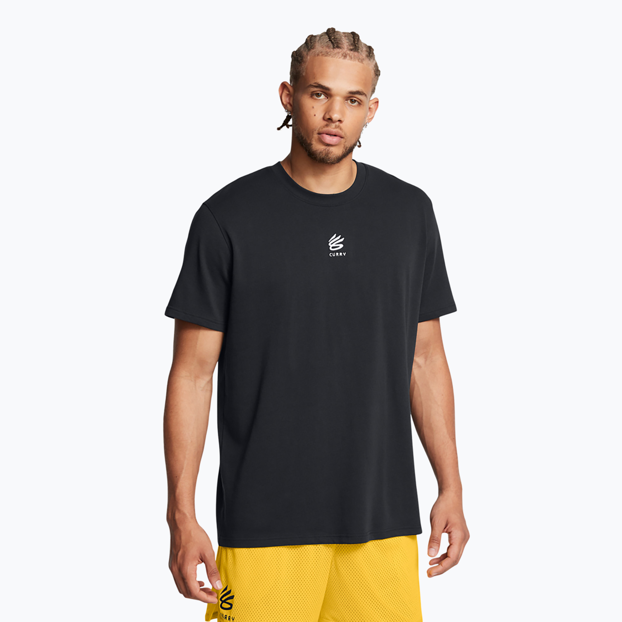 Maglietta Under Armour Curry Hvyweight Logo nero/bianco da uomo (XXL) (Curry Hvyweight Logo SS 1387107-001)