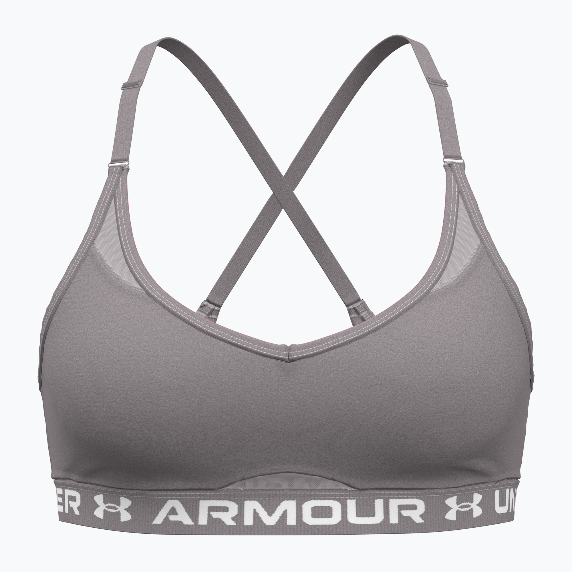 Reggiseno da allenamento Under Armour Crossback Low tetra grigio/bianco (XL) (Crossback Low 1386424-015)