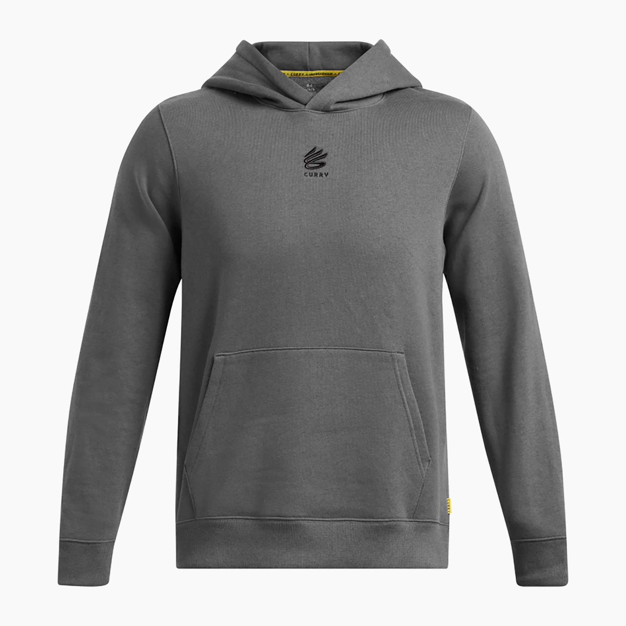 Felpa con cappuccio Under Armour Curry Splash Uomo castlerock full heather/nero (XL) (Curry Splash Hoodie 1387096-025)