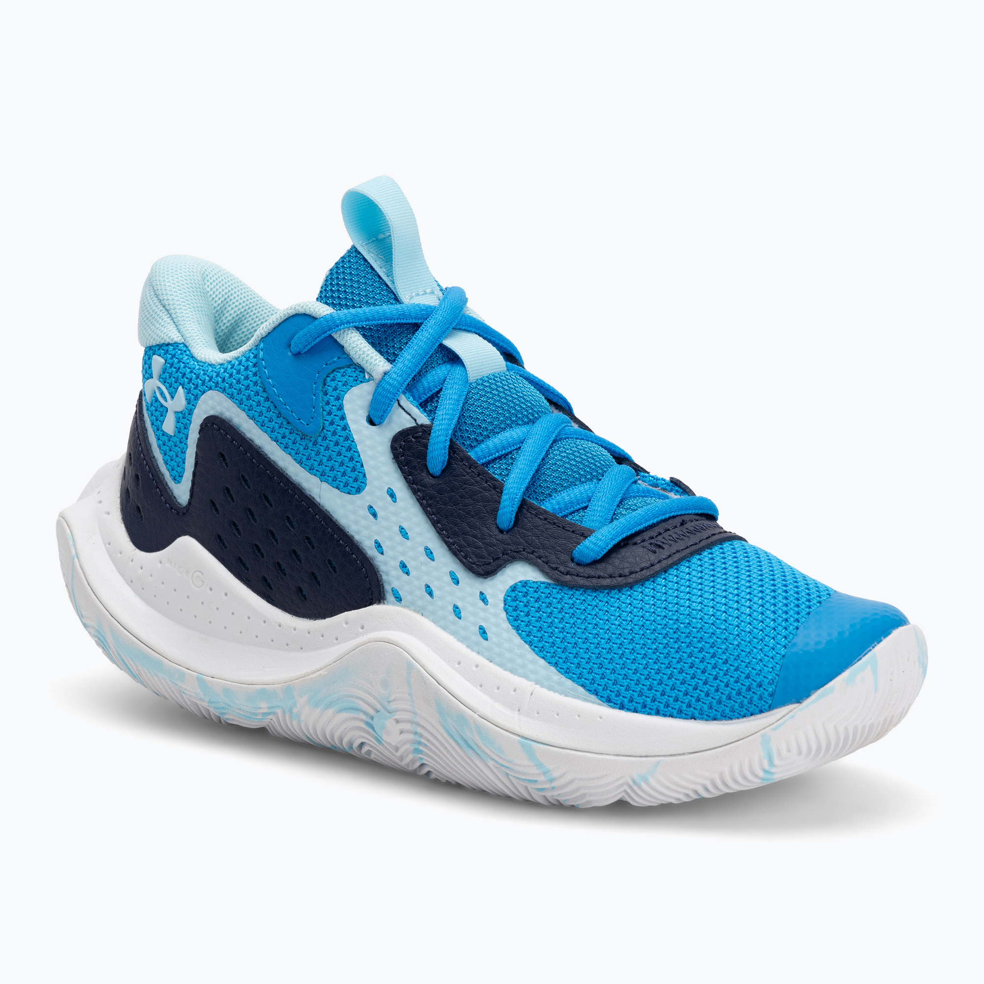 Under Armour Grade School Jet '23 scarpe da basket per bambini blu elettrico/marino notte/stream (35.5 EU) (Grade School Jet '23 3026635-428)