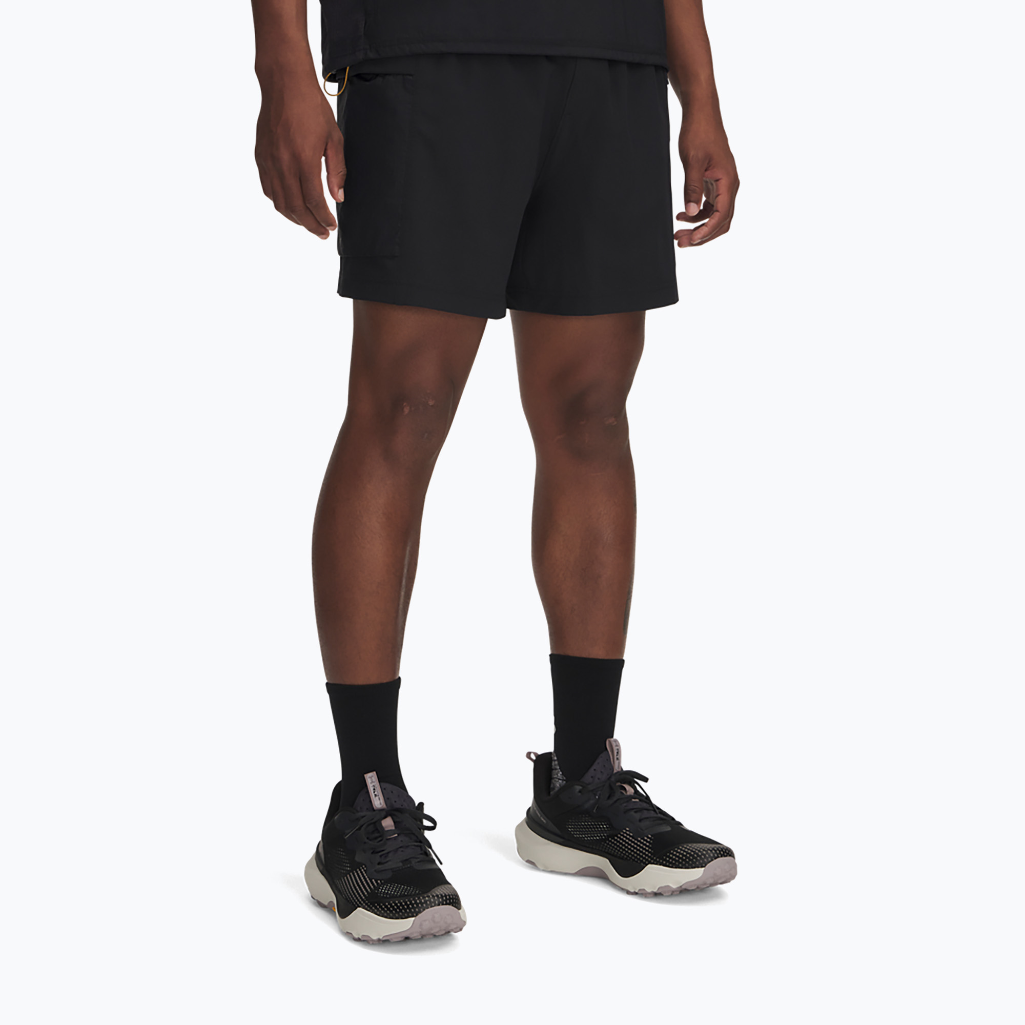 Pantaloncini da corsa Under Armour Trail Run 5" da uomo, nero / riflettente (XXL) (Trail Run 5" 1383236-002)