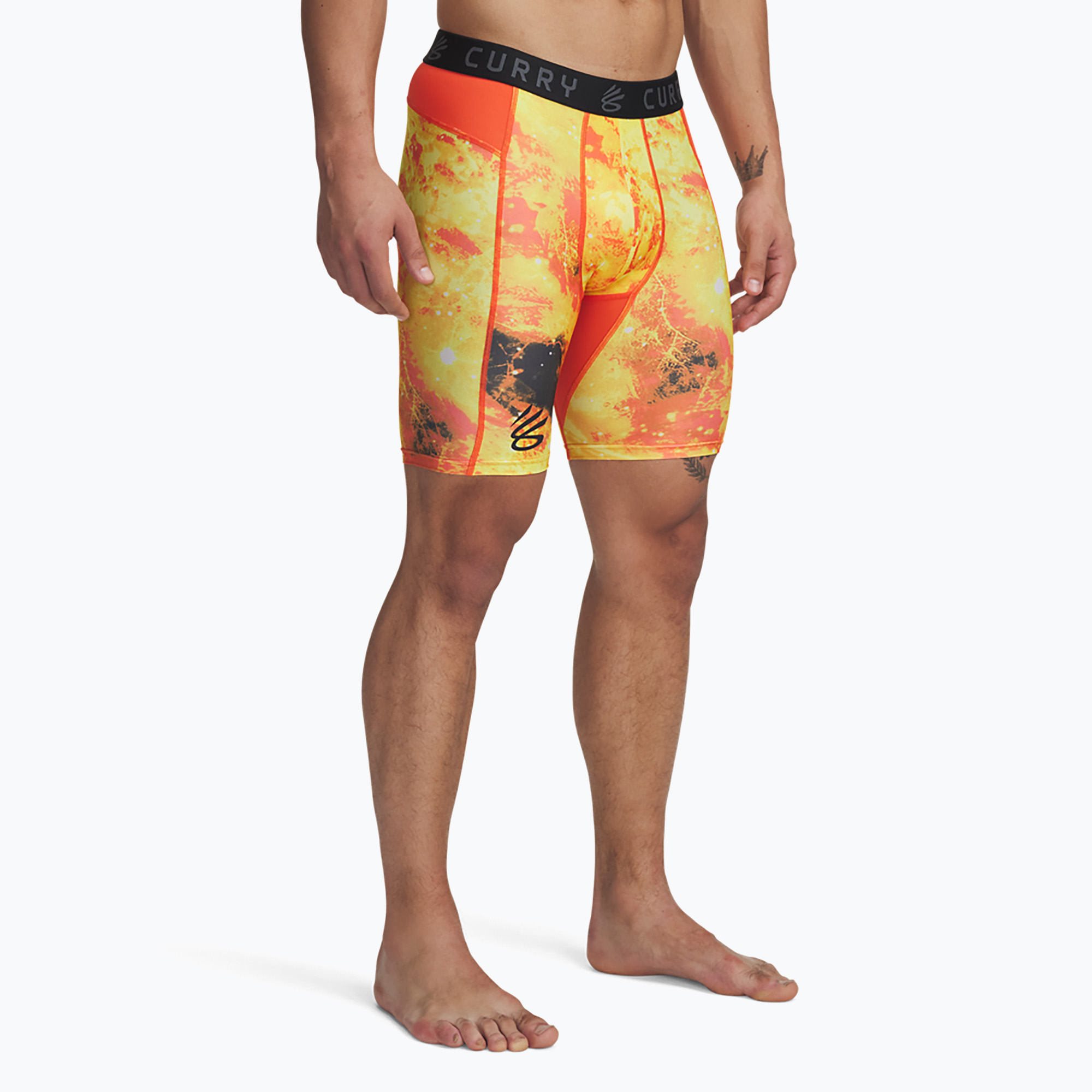 Pantaloncini da uomo Under Armour Curry HeatGear Printed fire / nero (XL) (Curry HeatGear Printed 1379829-847)