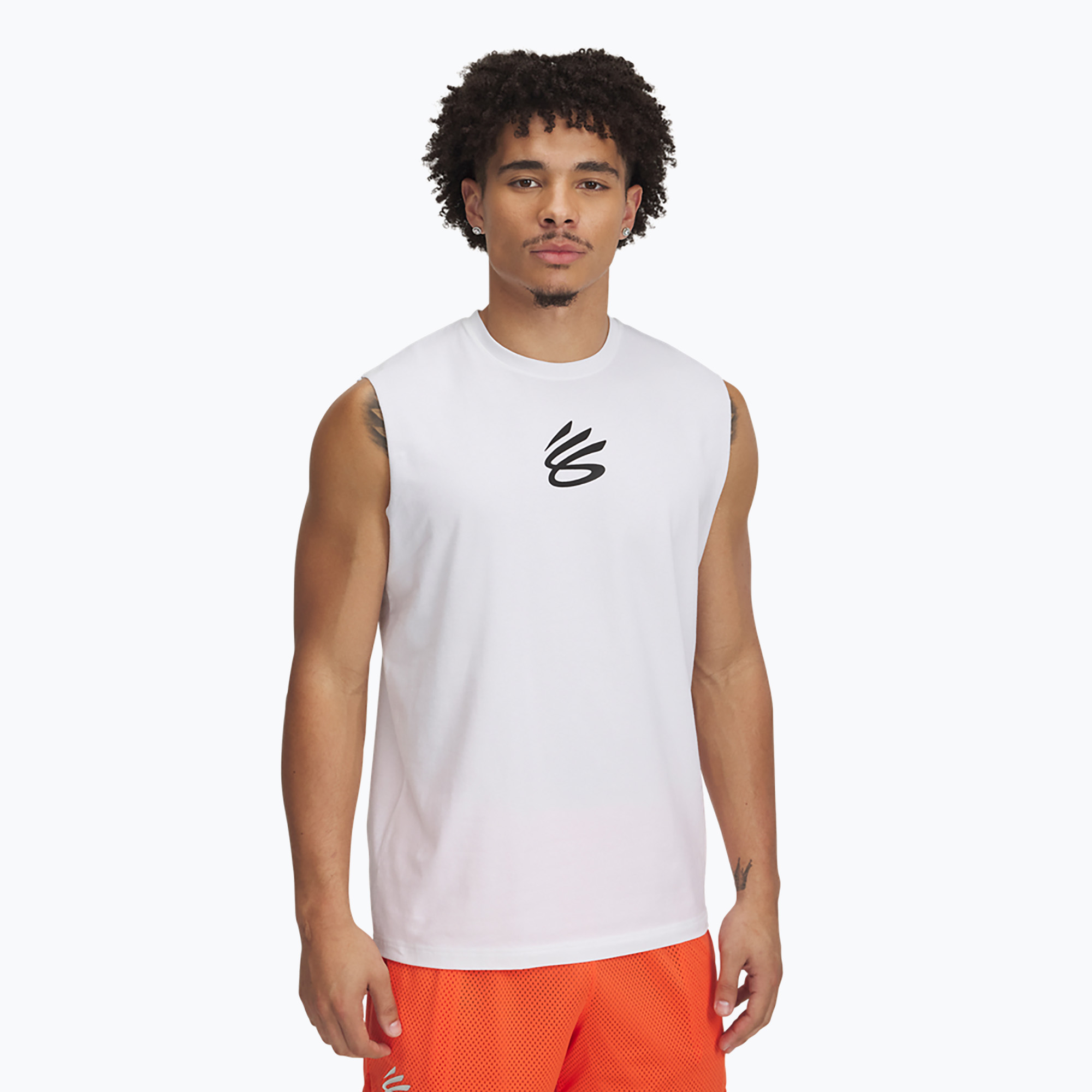 Maglietta da basket Under Armour Curry Uomo bianco/nero (XXL) (Curry Tee 1390352-001)