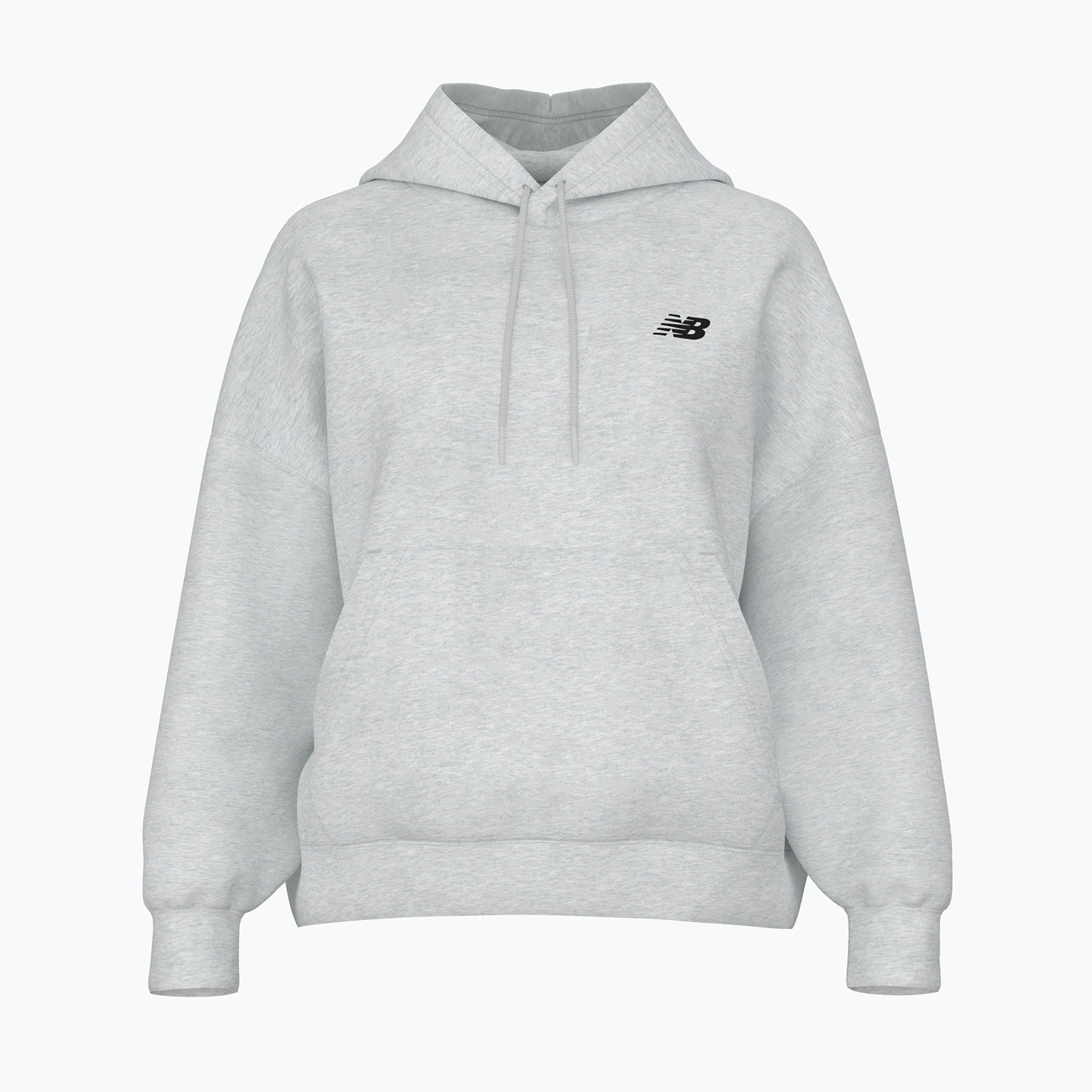 Felpa con cappuccio New Balance Reimagine Fleece Donna ashheath (S) (Reimagine Fleece Hoodie WT51518AHH)