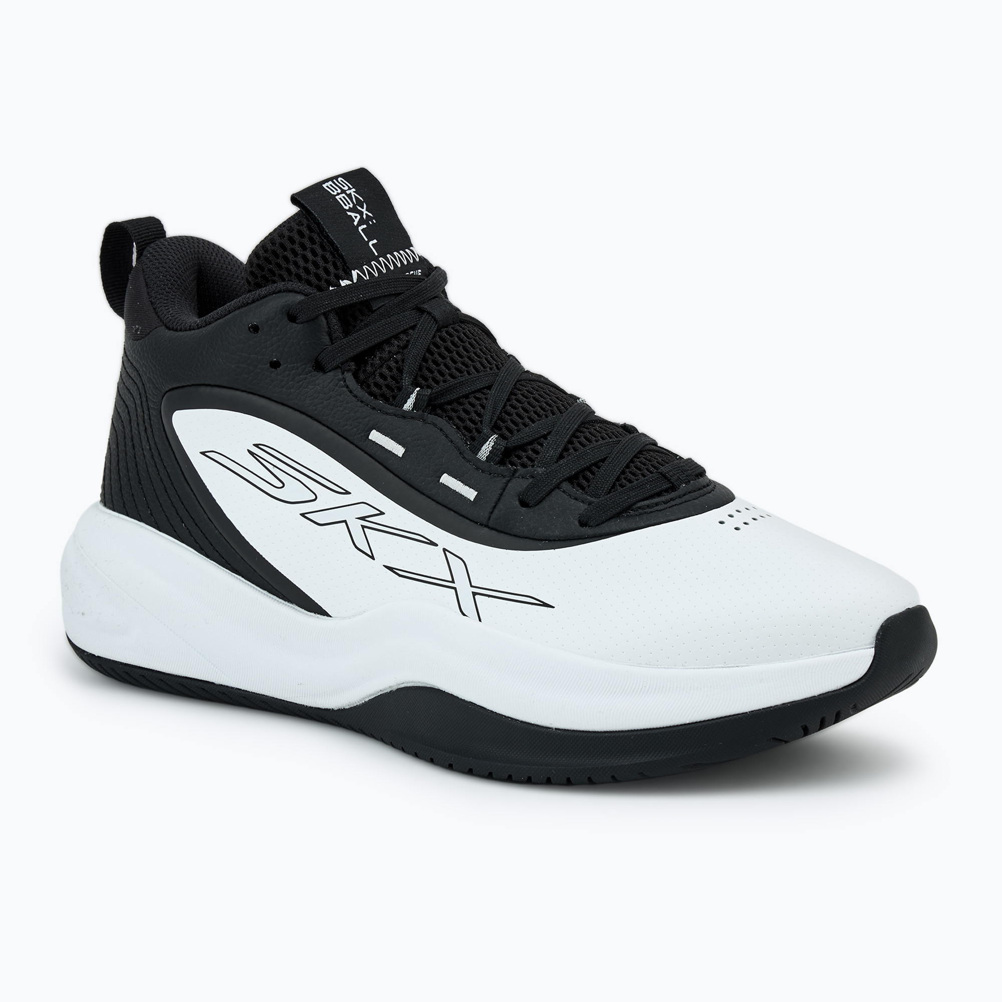 SKECHERS SKX League scarpe da basket da uomo bianco/nero (42 EU) (SKX League 253010 WBK)