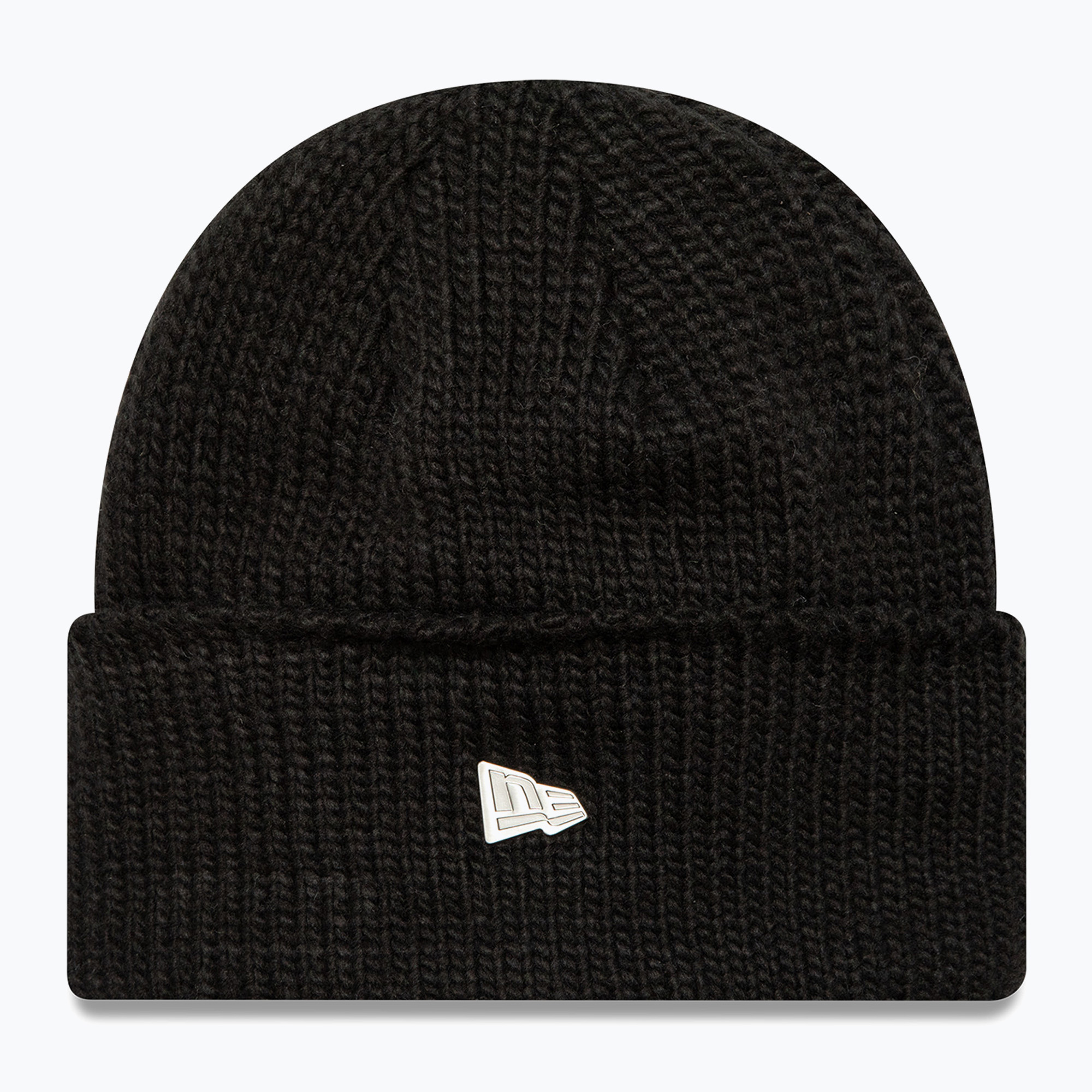 New Era Metal Pin, berretto in maglia con polsino largo, nero (Metal Pin Wide Cuff Knit Beanie 60580882)