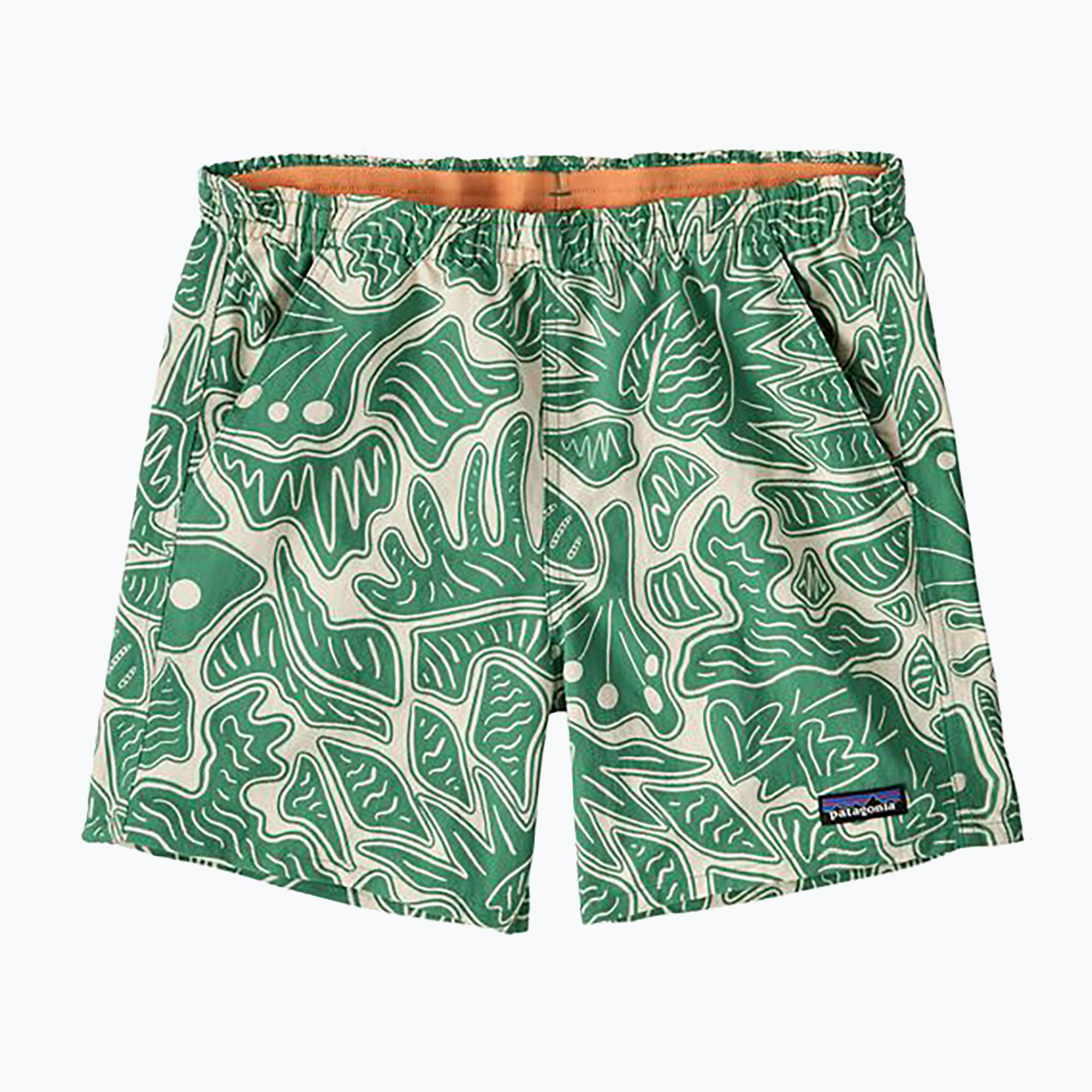 Pantaloncini Patagonia Baggies donna 5" api e fiori/foglia di cuore verde (M) (Baggies 5" 57059)