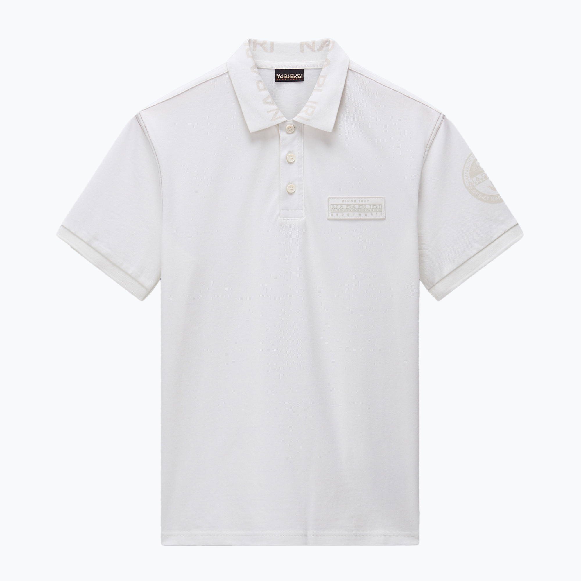 Polo Napapijri E-Amundsen 1 uomo con airone bianco