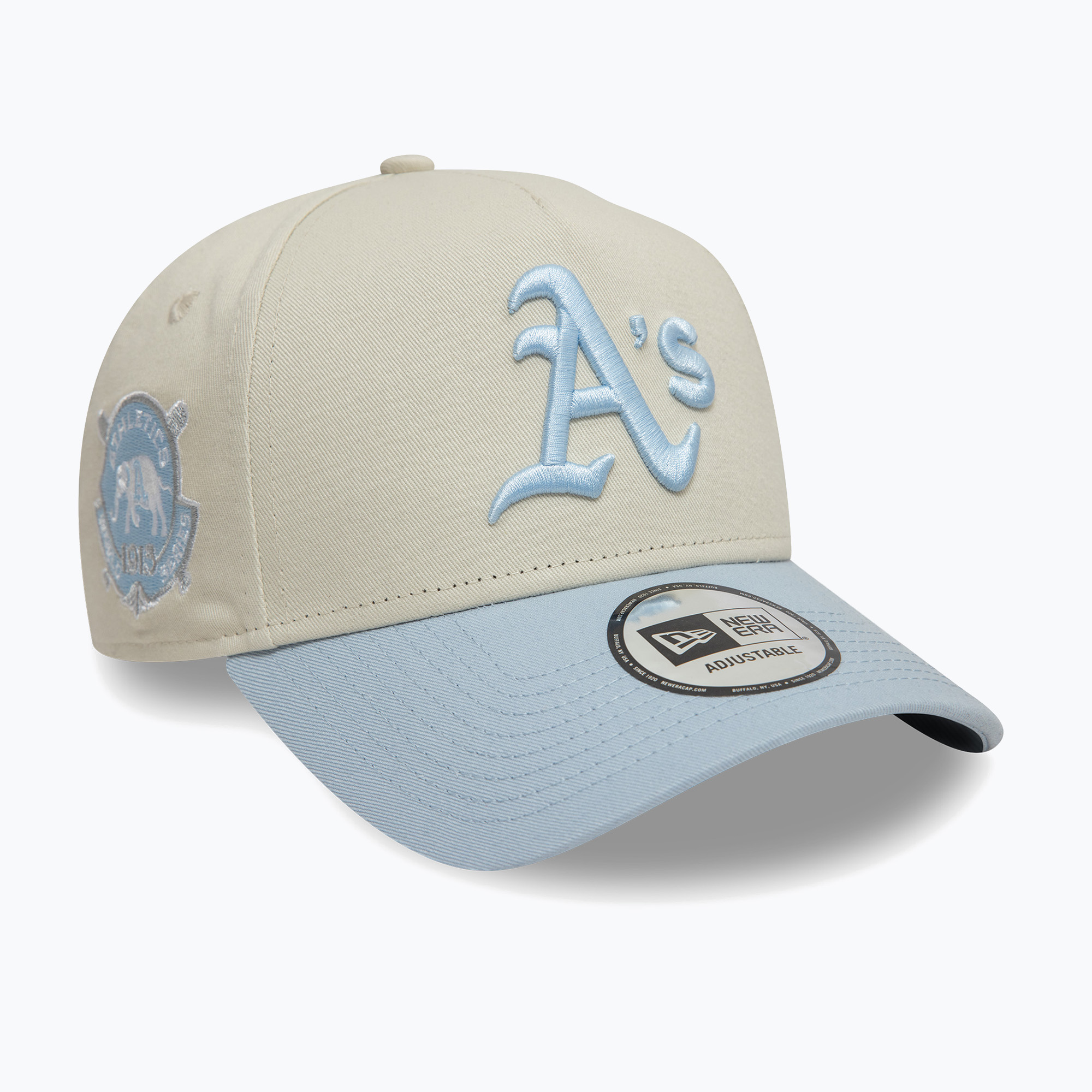 Cappello da baseball New Era WS Patch Eframe Oakland Athletics beige chiaro (WS Patch Eframe Oakland Athletics 60595238)