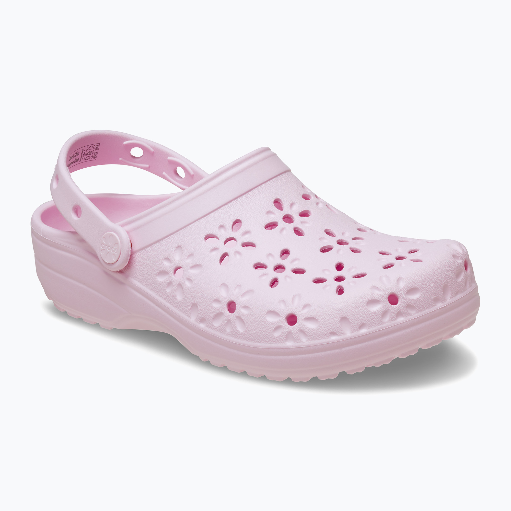 Crocs Classic Floral Cutout Clog rosa latte