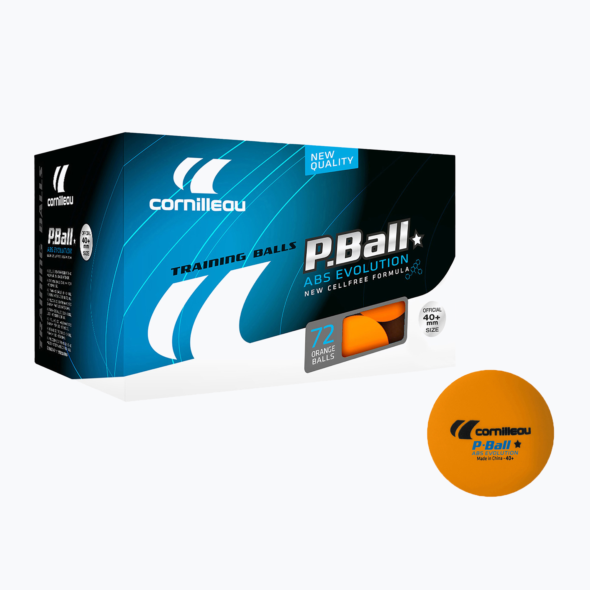 Cornilleau P-Ball* ABS EVOLUTION 72 palline da tennis da tavolo arancione (P-Ball* ABS EVOLUTION 321655)