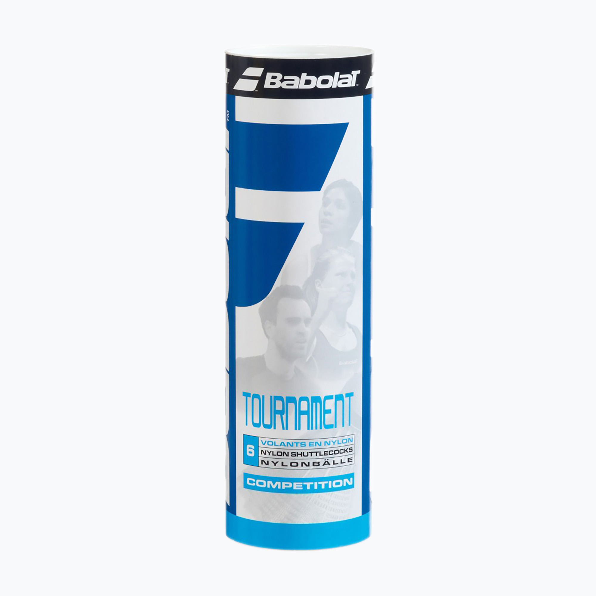 Volano Babolat Tournament fast 6 pezzi bianchi per badminton. (Fast) (Tournament 562004)