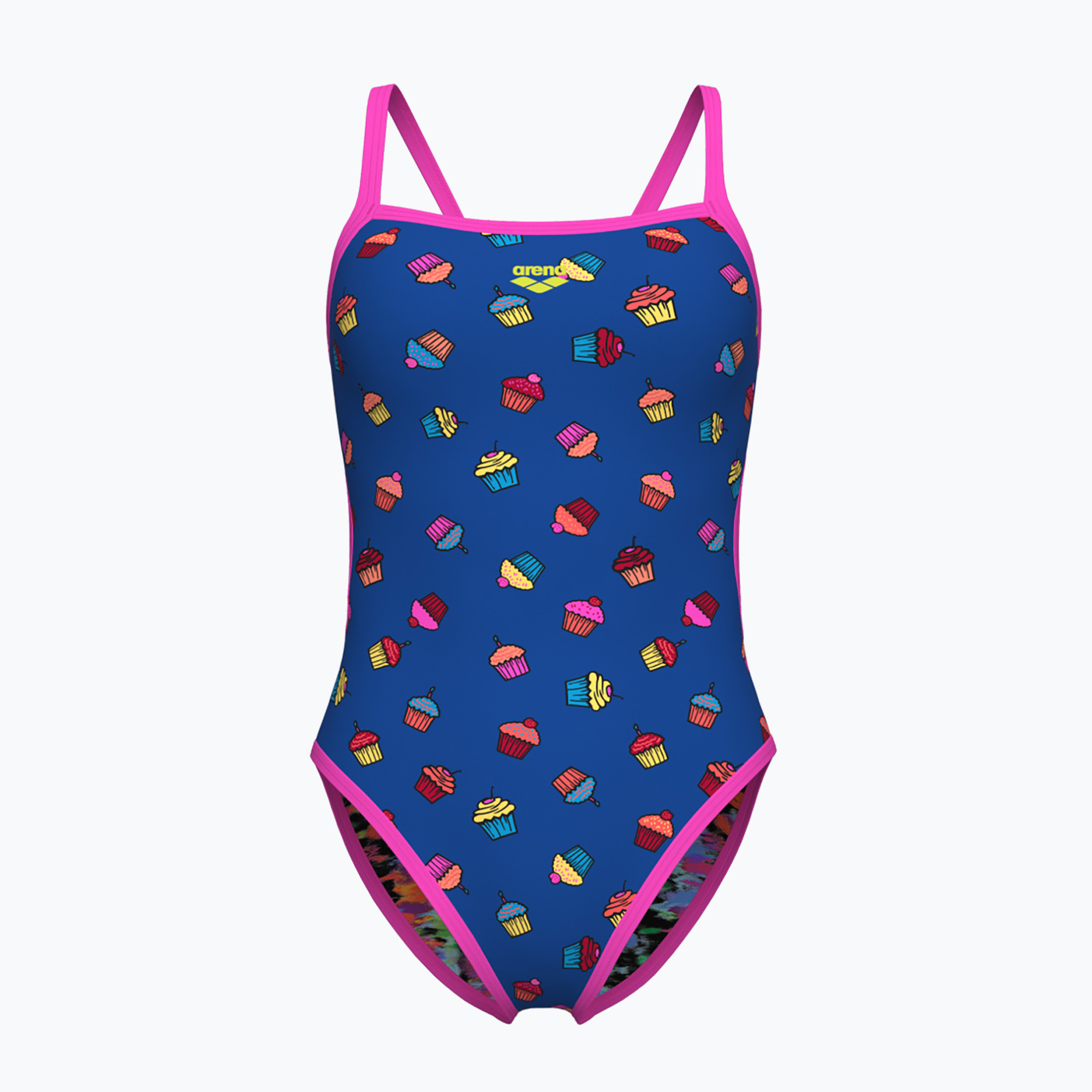 Costume da bagno intero donna arena Costume da bagno reversibile Challenge Back royal multi/shocking pink (38 FR) (Reversible Challenge Back 006633/