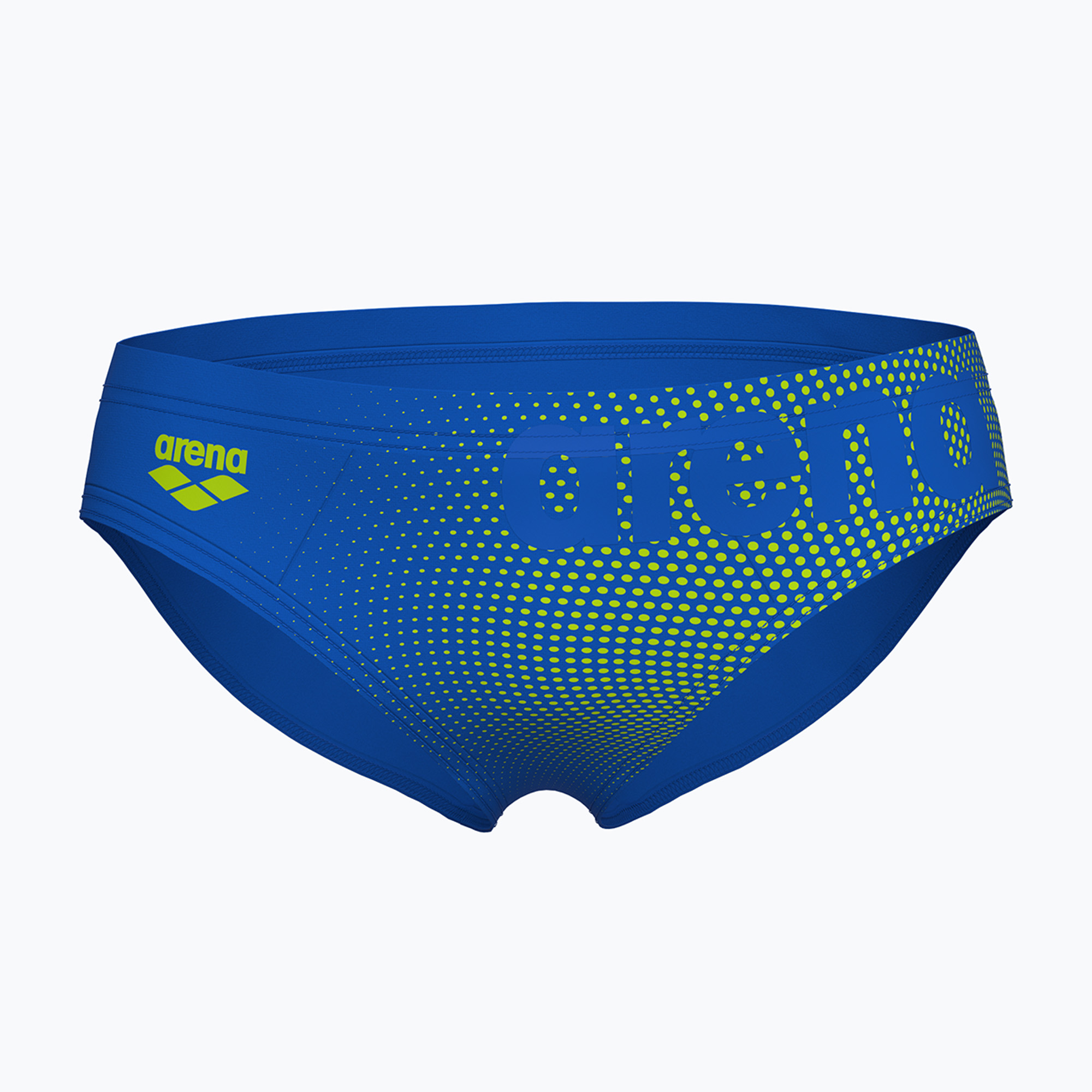 Slip da bagno per bambini arena Dim Light blu cina/artic lime (140) (Dim Light Swim Briefs 008148/806)