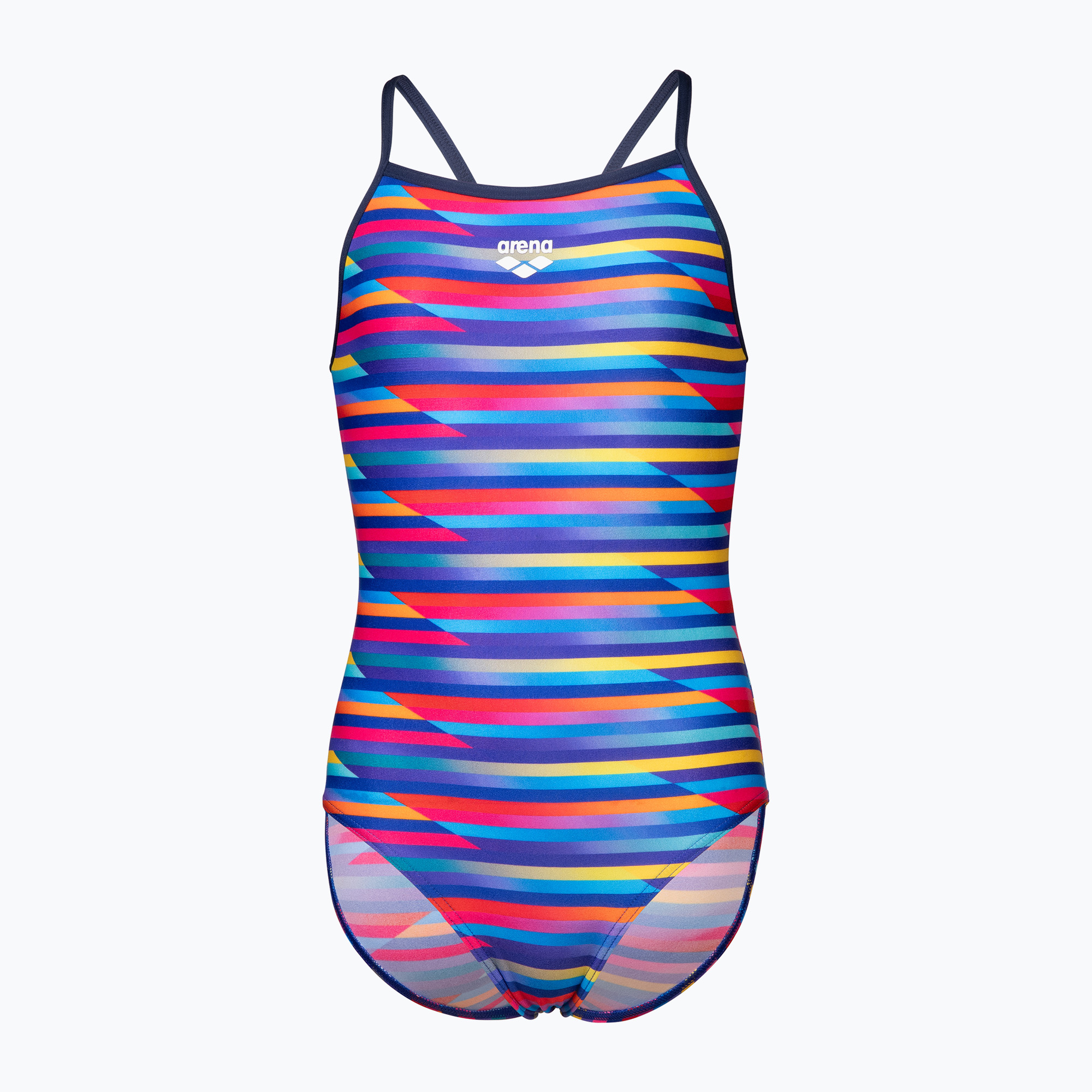 Costume intero bambino arena Racing Stripe Lightdrop Back multi/navy/navy (152) (Racing Stripe Lightdrop Back 009006/570)