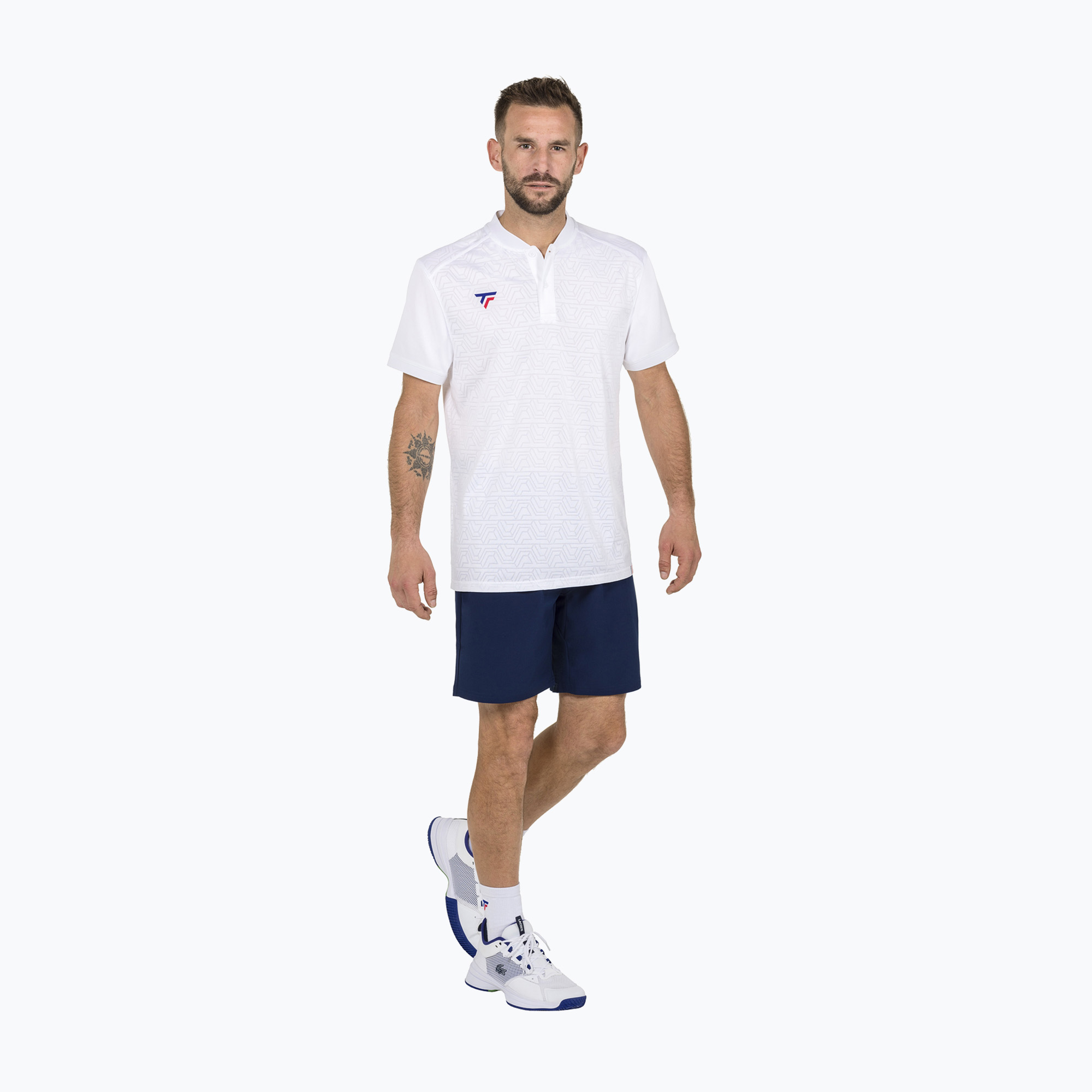 Polo tennis uomo Tecnifibre Team Mesh bianco (L) (Team Mesh Polo 22MEPOWH34)