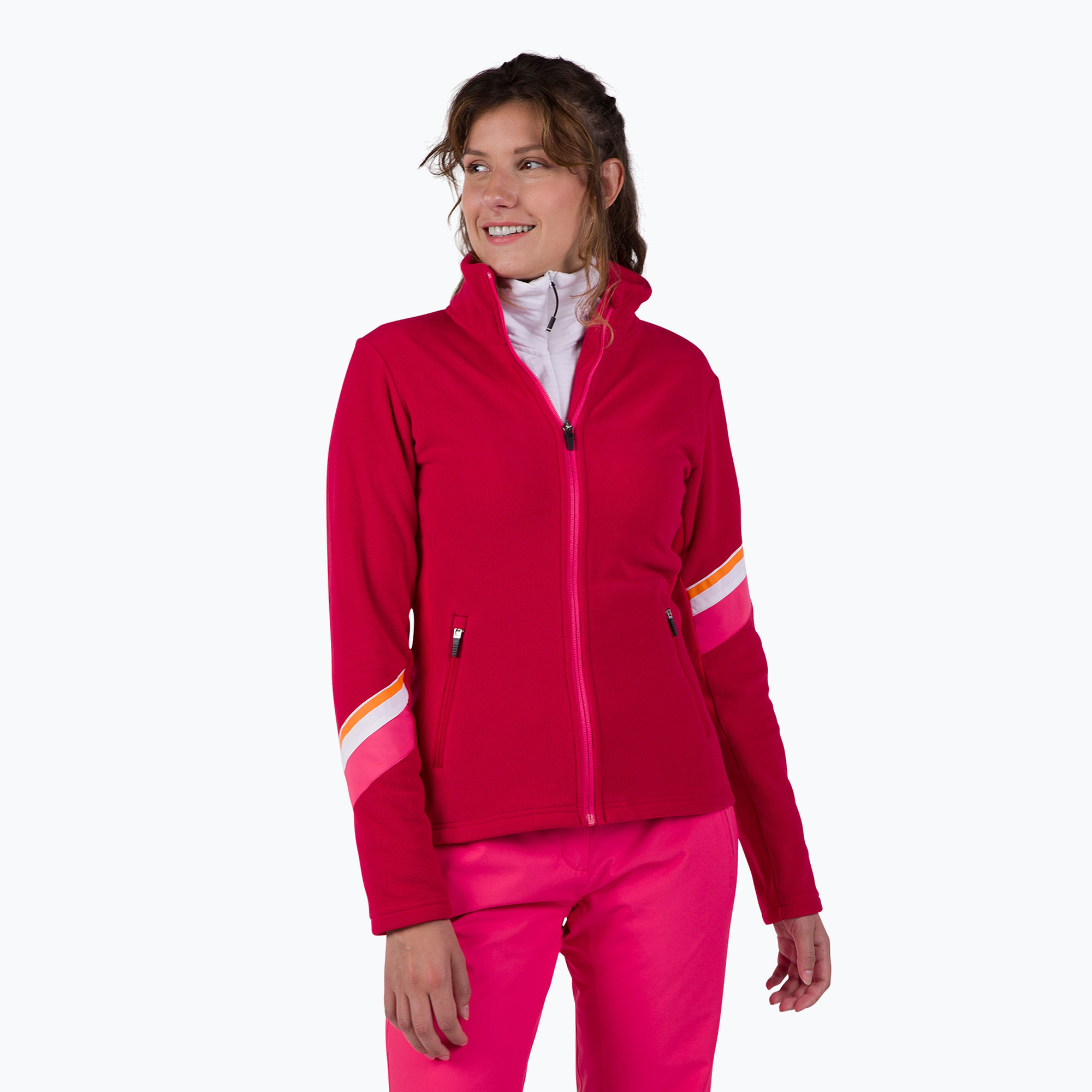 Felpa donna Rossignol Strawpile Fleece Fz rosso rubino (M) (Strawpile Fleece Fz RLNWL06_35M)