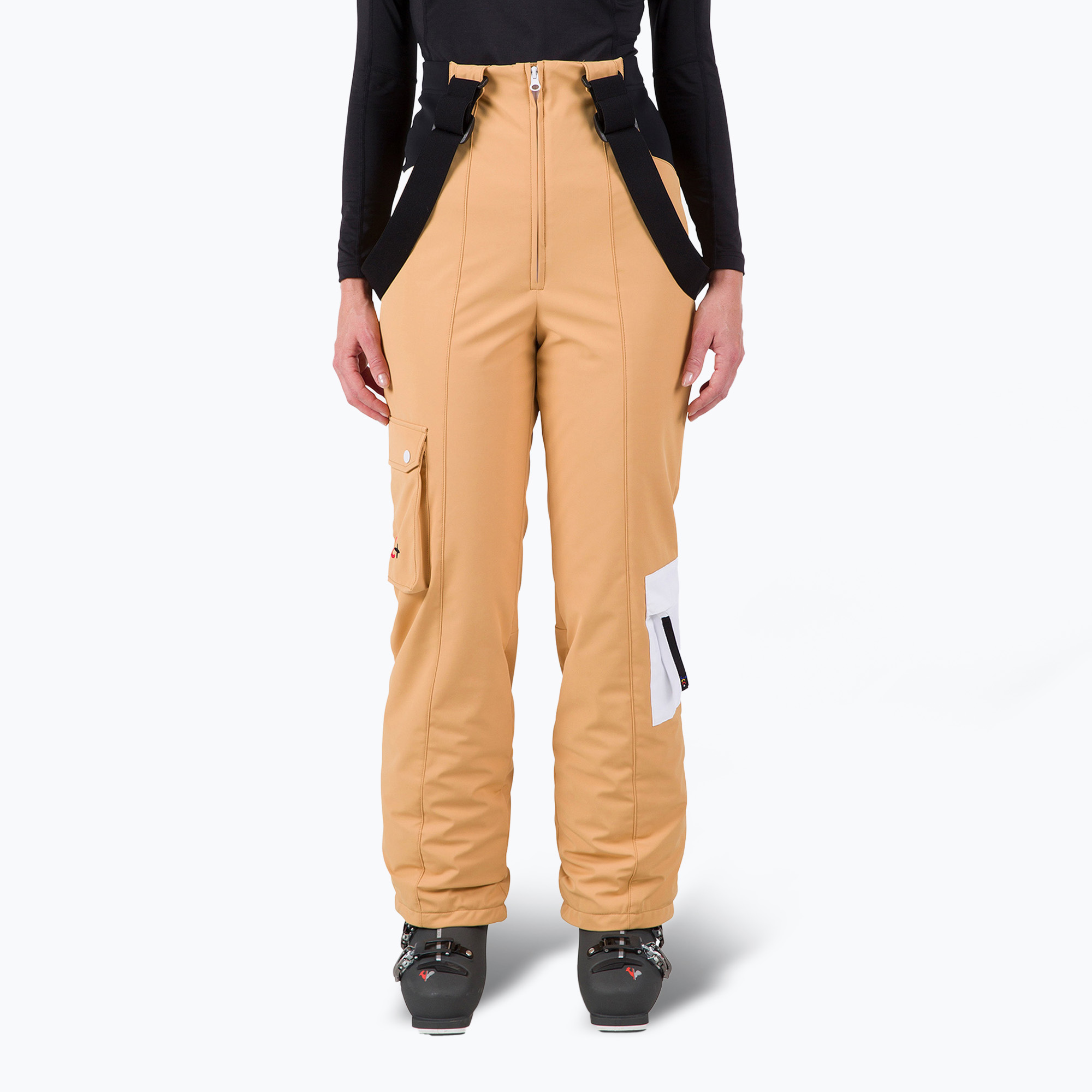 Pantaloni da sci da donna Rossignol Bib Insulated beige