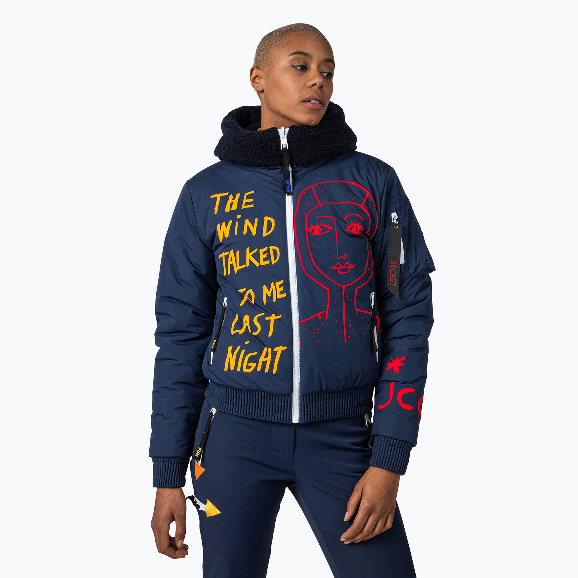 Giacca da sci donna Rossignol Yety Fleecy Bomber blu cosmico (L) (Yety Fleecy Bomber RLNWJ36_72T)