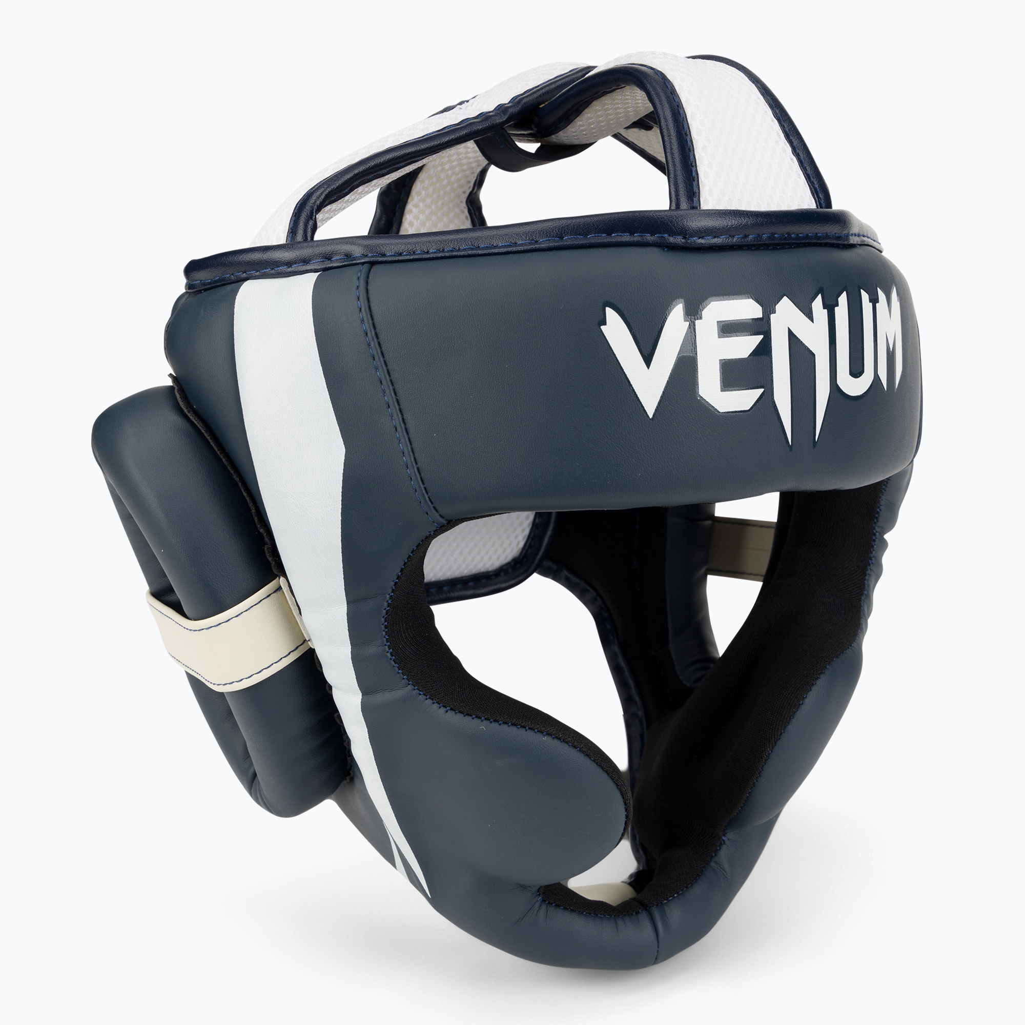 Casco da boxe Venum Elite bianco/blu navy (Elite 1395)