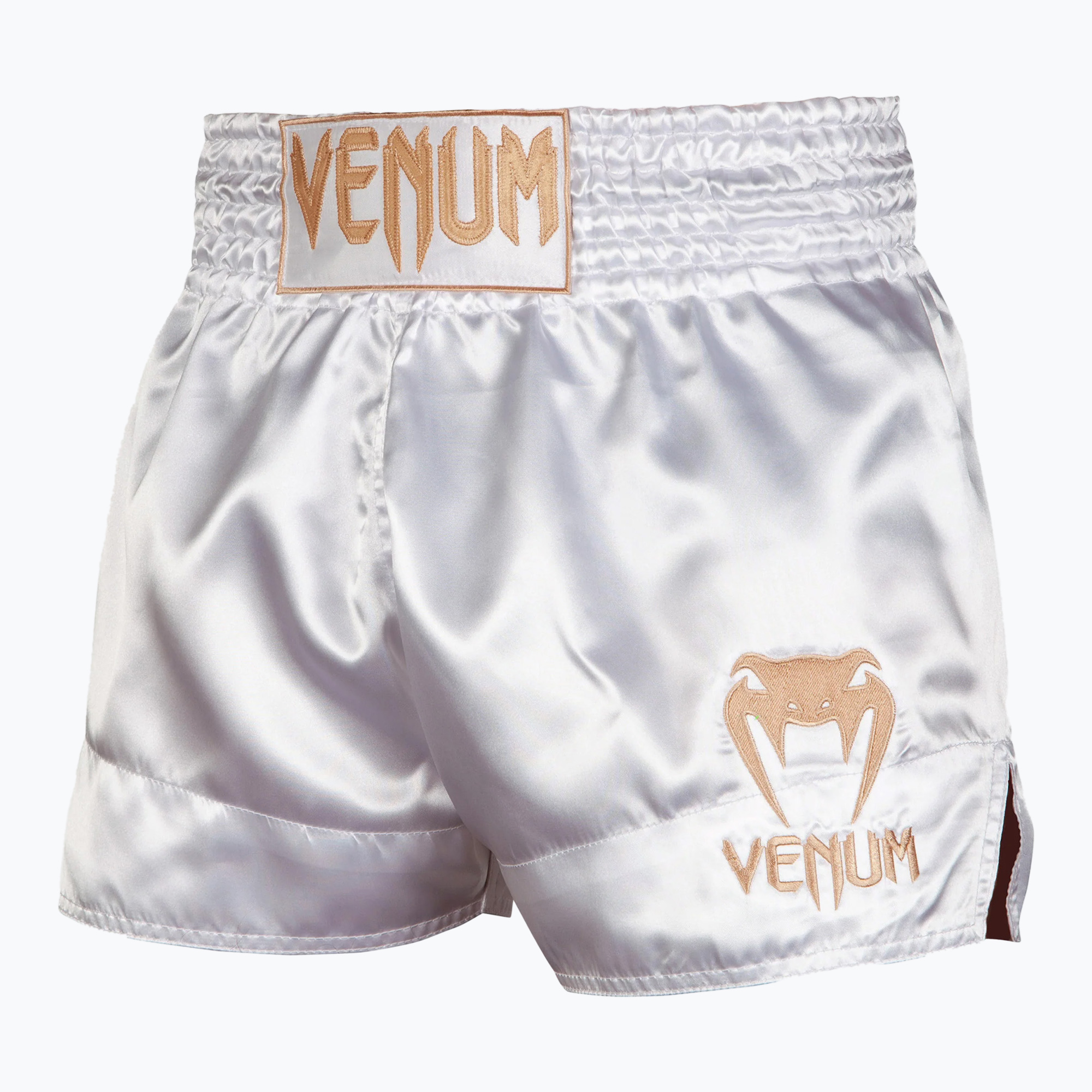 Pantaloncini da allenamento Venum Classic Muay Thai da uomo bianco/oro (XL) (Classic Muay Thai VENUM-03813-226)