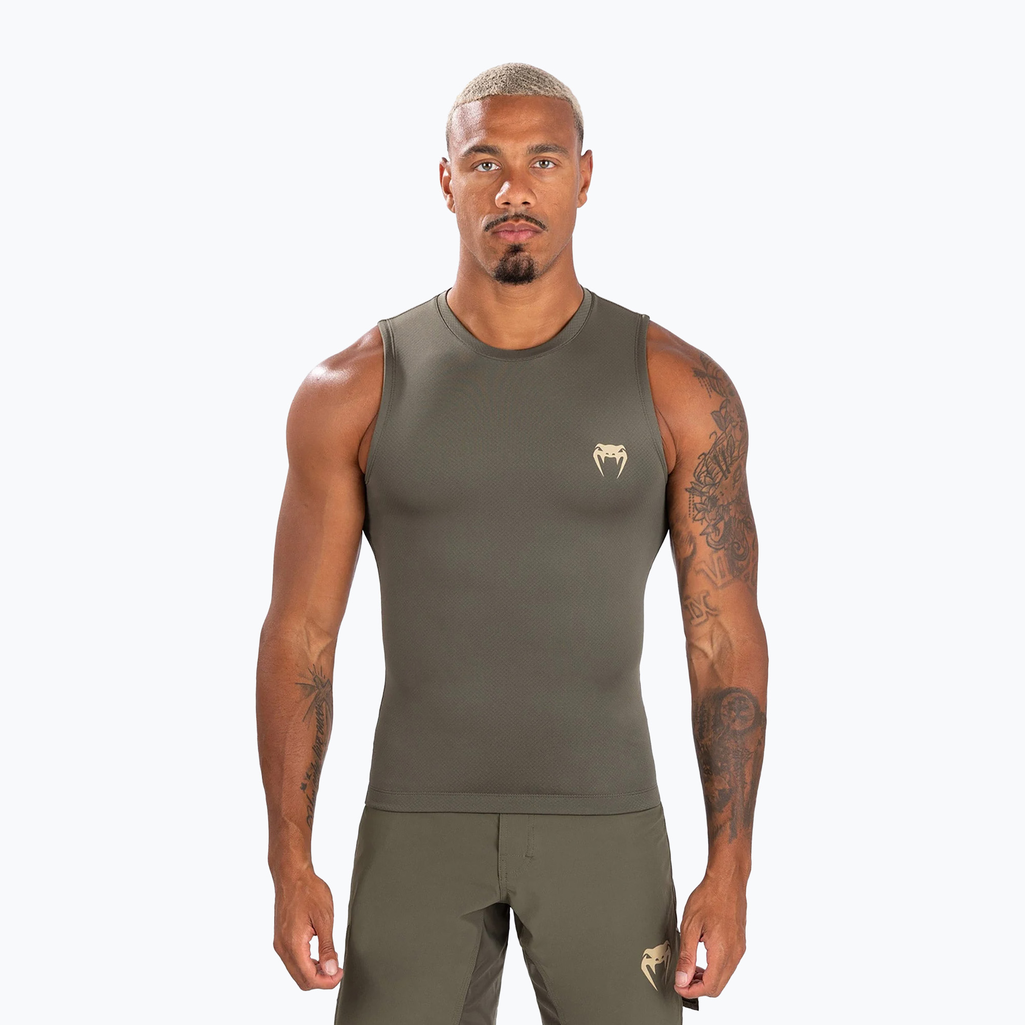 Canotta Venum Contender Rashguard kaki da uomo (L) (Contender Rashguard VENUM-05163-015)
