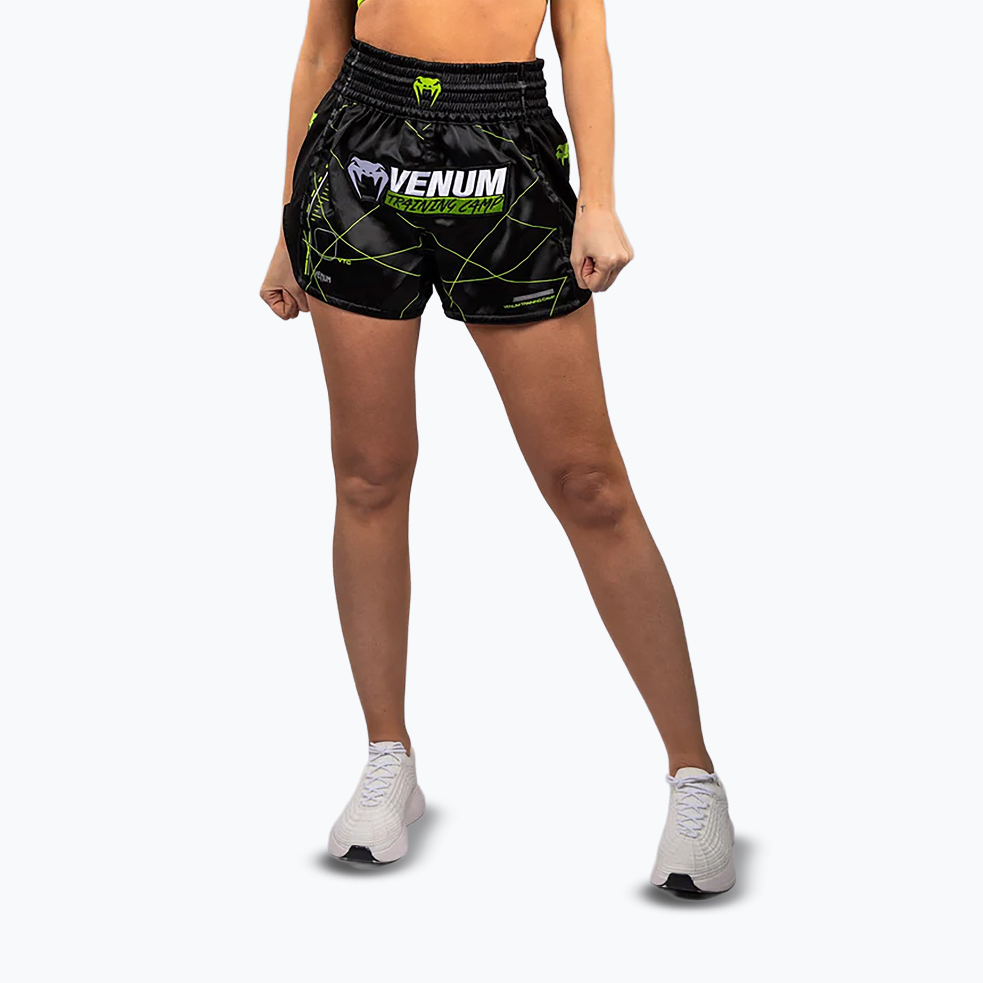 Pantaloncini Venum Training Camp 4.0 da uomo nero/verde (S) (Training Camp 4.0 Muay Thai VENUM-05493-103)