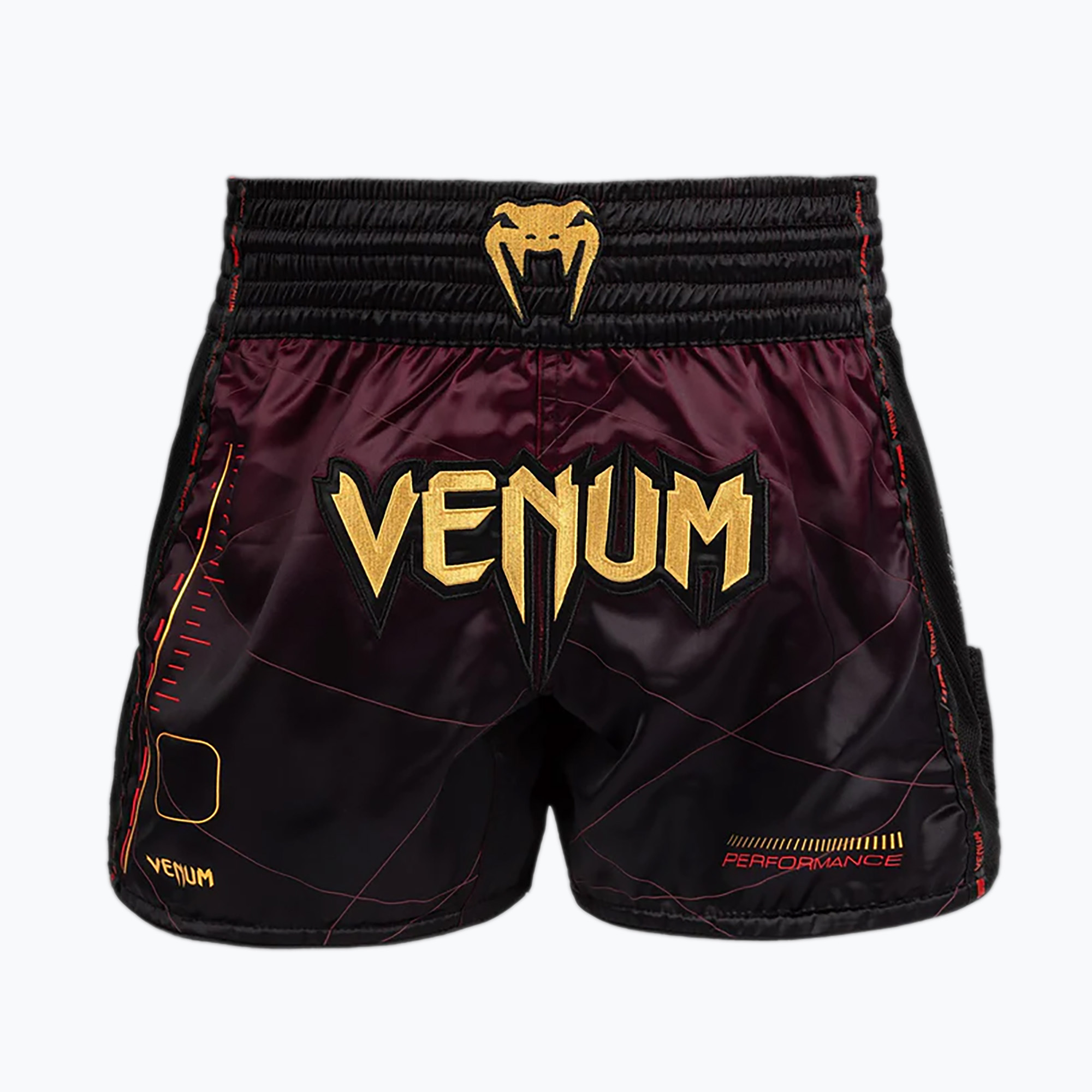 Pantaloncini da allenamento Venum Tactical XT Muay Thai uomo nero/bordeaux/oro