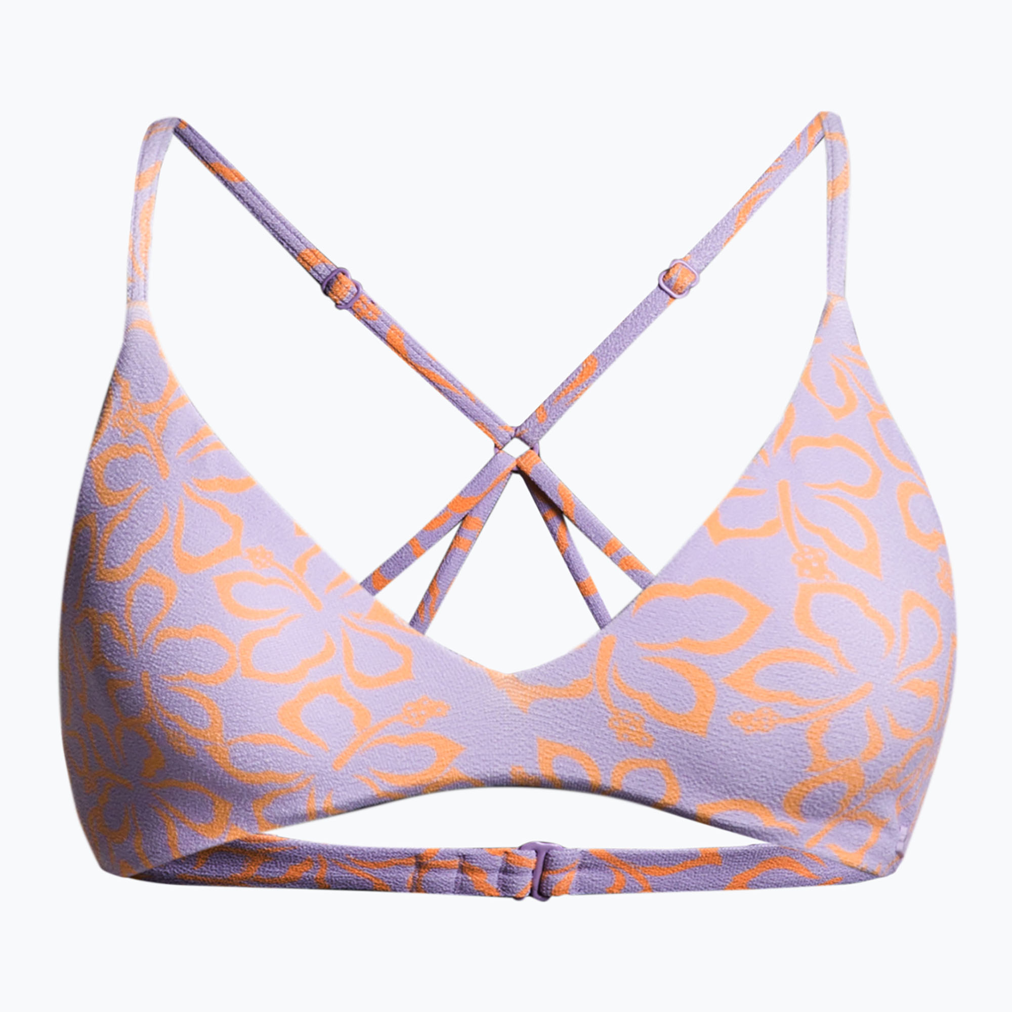 ROXY Hawaiian Heat Athletic Triangle mock orange hawaiianheat swimsuit top (XS) (Hawaiian Heat Athletic Triangle ERJX304988)