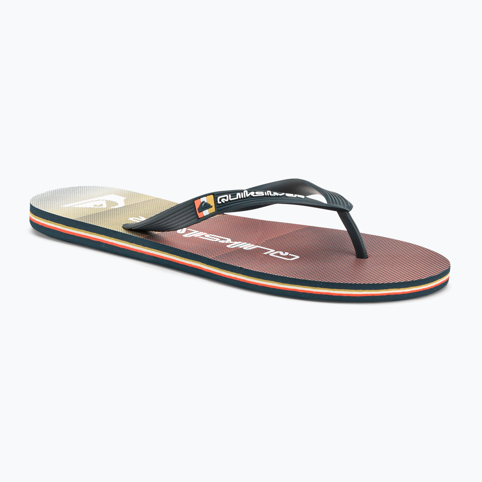 Quiksilver Molokai Massive grigio/arancio/grigio infradito da uomo (41 (8 US)) (Molokai Massive AQYL101245-XSNS)