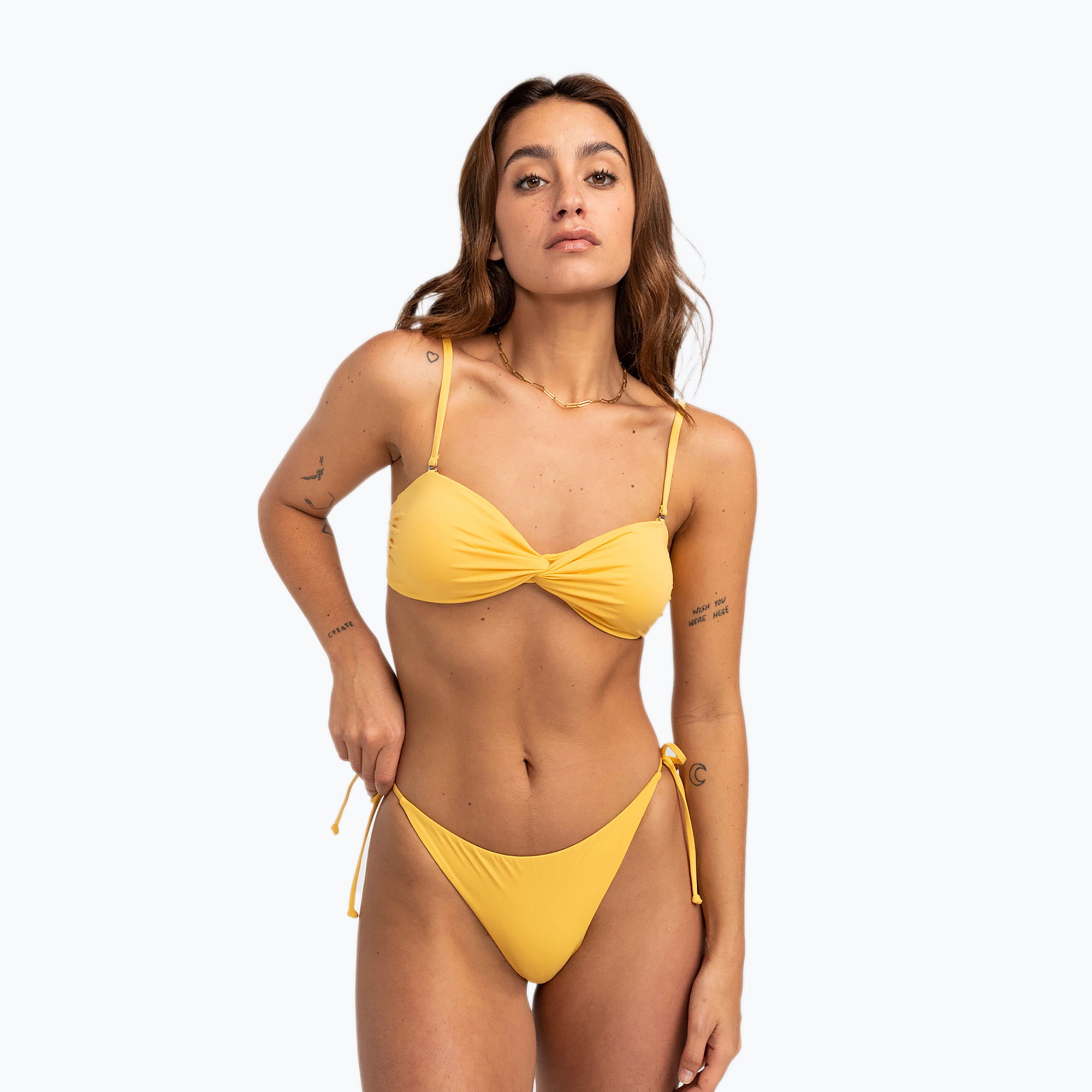 Billabong Sol Searcher Tie Side - slip del costume da bagno color pesca dorato (L) (Sol Searcher Tie Side Tanga YGF0 EBJX400106-YGF0)