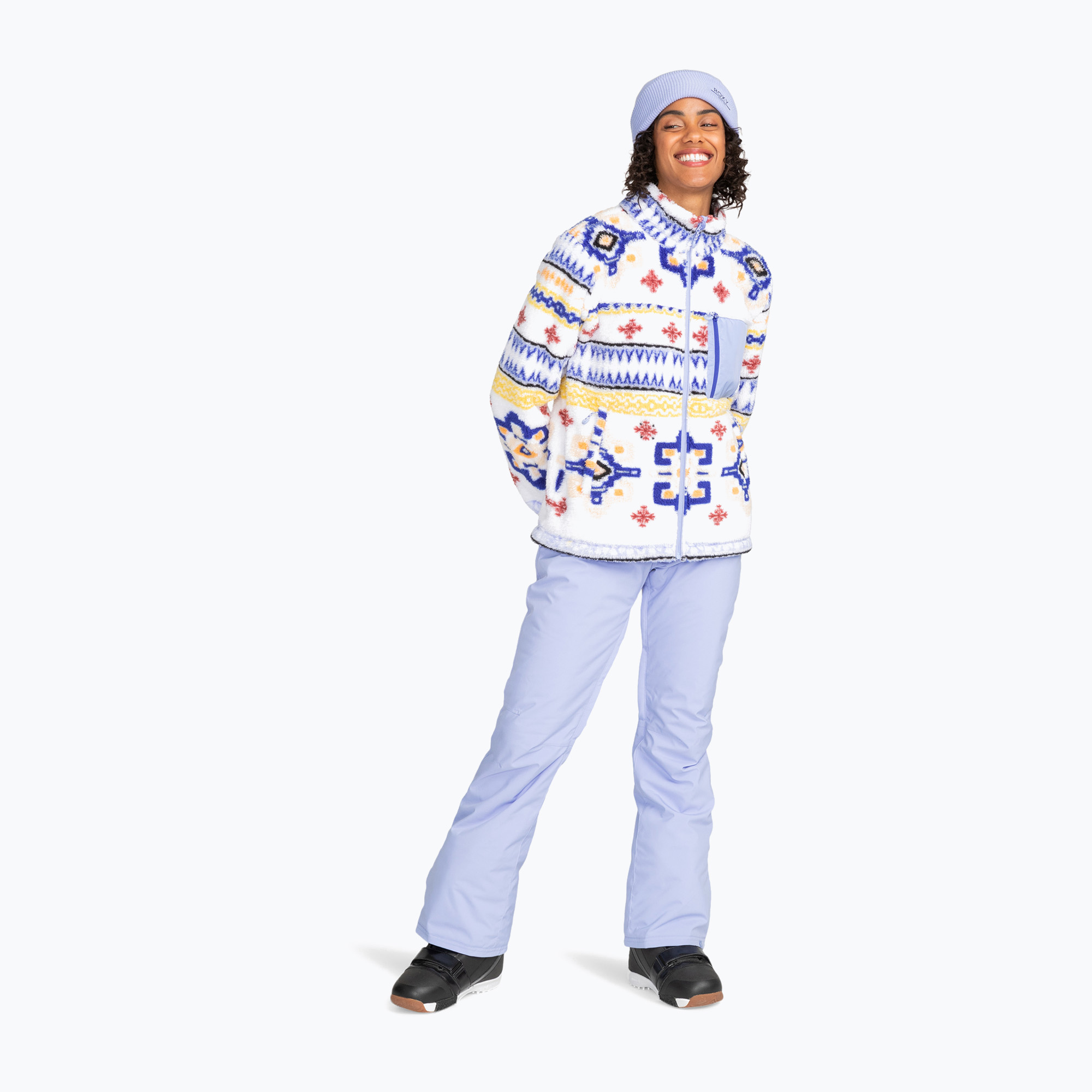 Felpa donna ROXY Alabama Full Zip bianco brillante chandail (L) (Alabama Full Zip ERJFT04708)