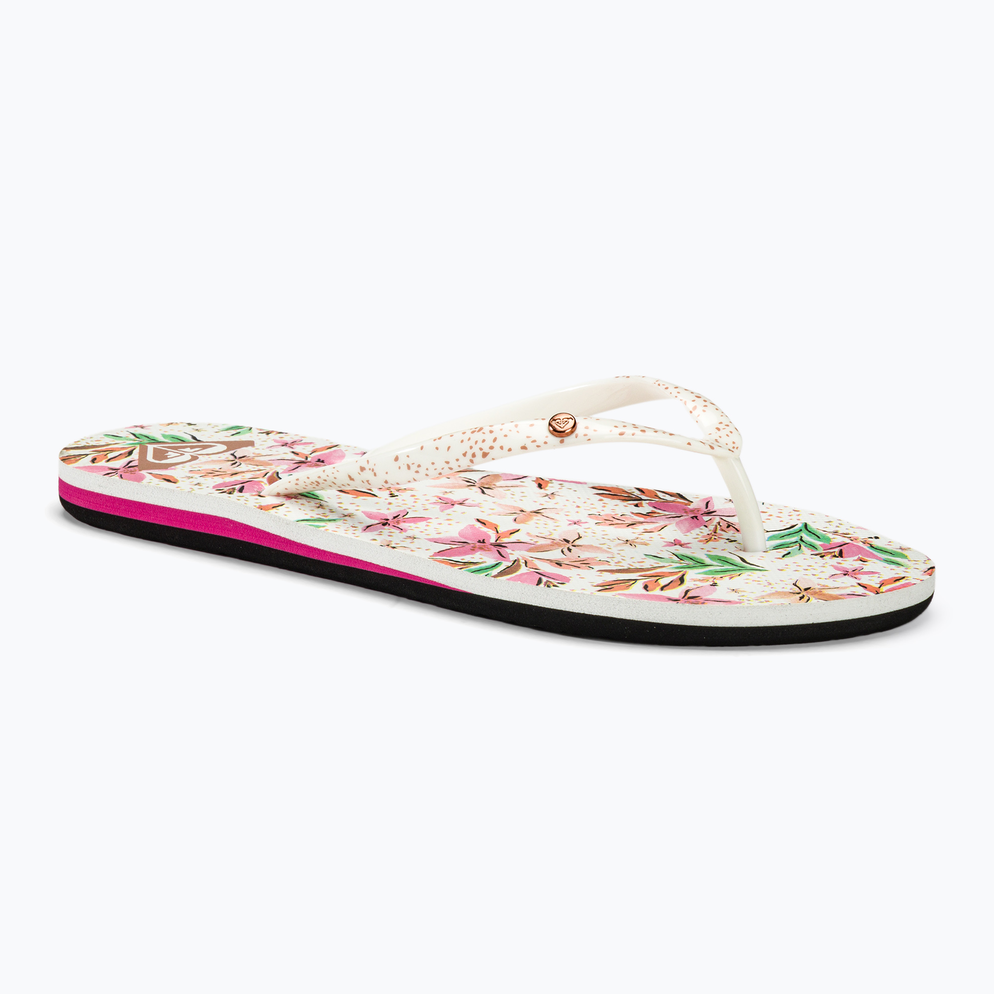 ROXY Portofino III infradito donna bianco/rosa stampato (37 EU) (Portofino III ARJL100870)