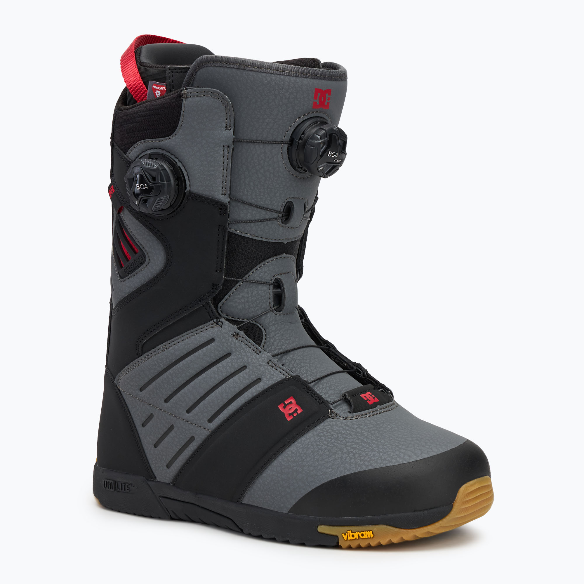 Scarponi da snowboard da uomo DC Judge nero/grigio/rosso