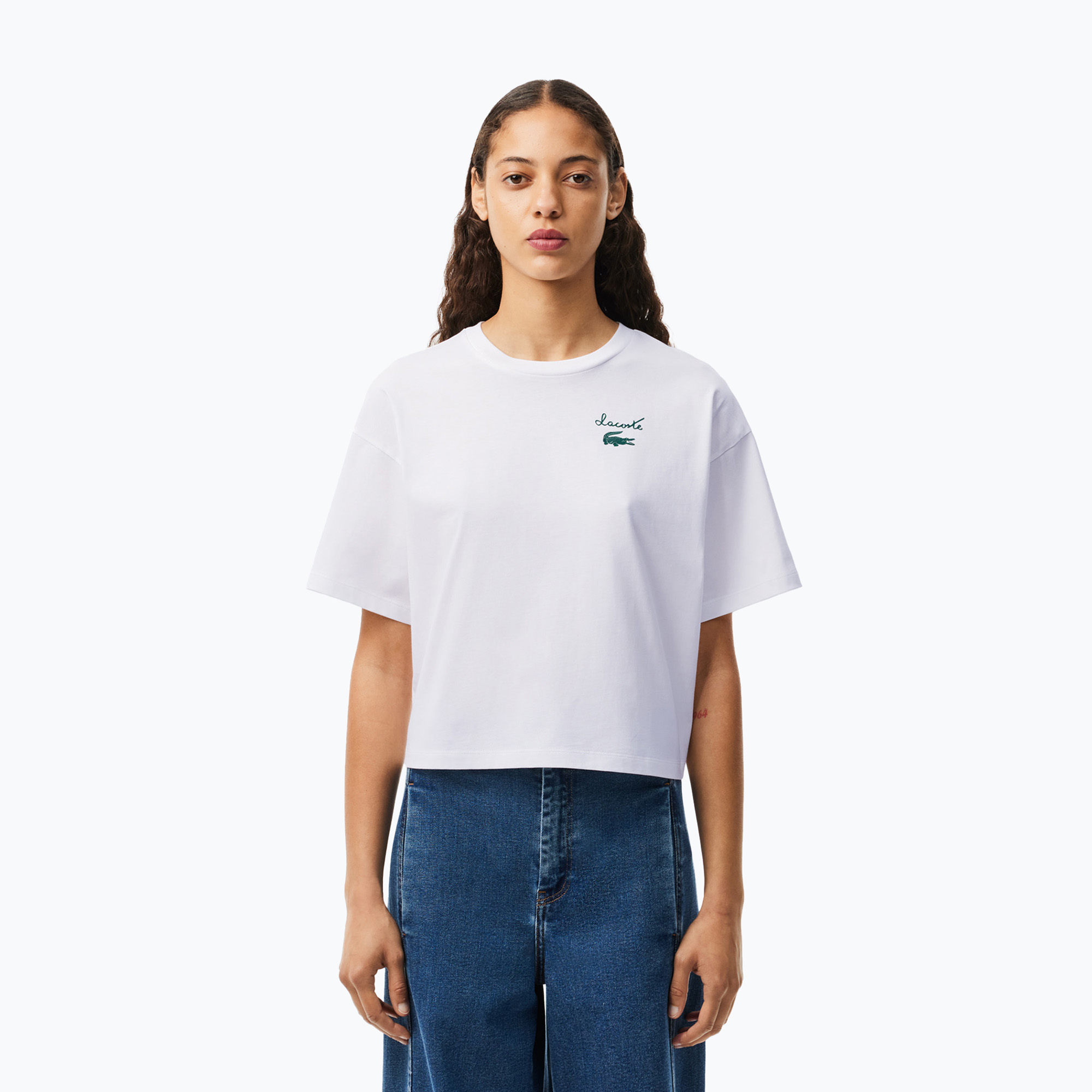 T-shirt Lacoste donna TF2523 farina (42) (TF2523)